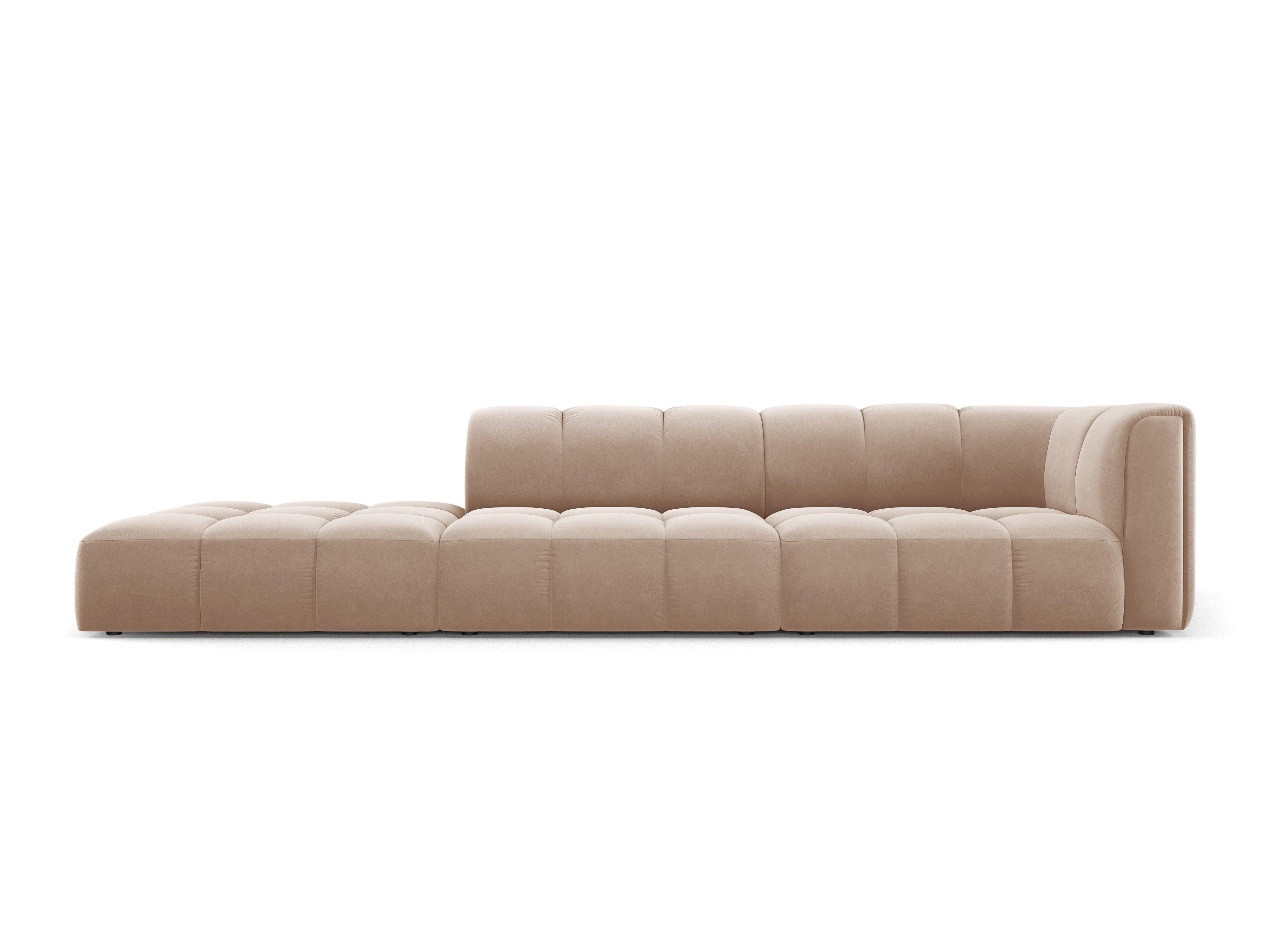 Sofa aksamitna lewostronna FRANCESCA beżowy Milo Casa Eye on Design