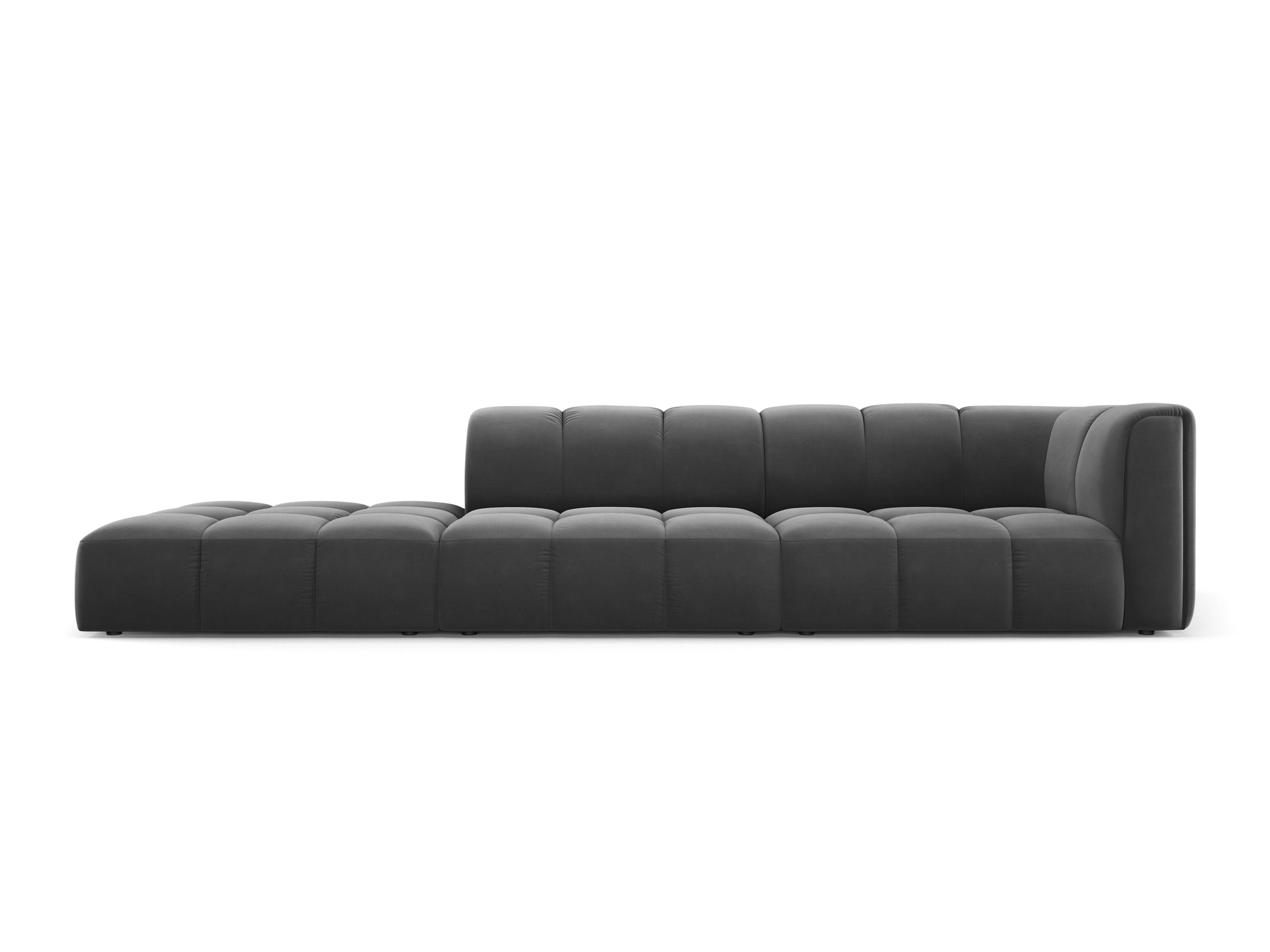 Sofa aksamitna lewostronna FRANCESCA szary Milo Casa Eye on Design