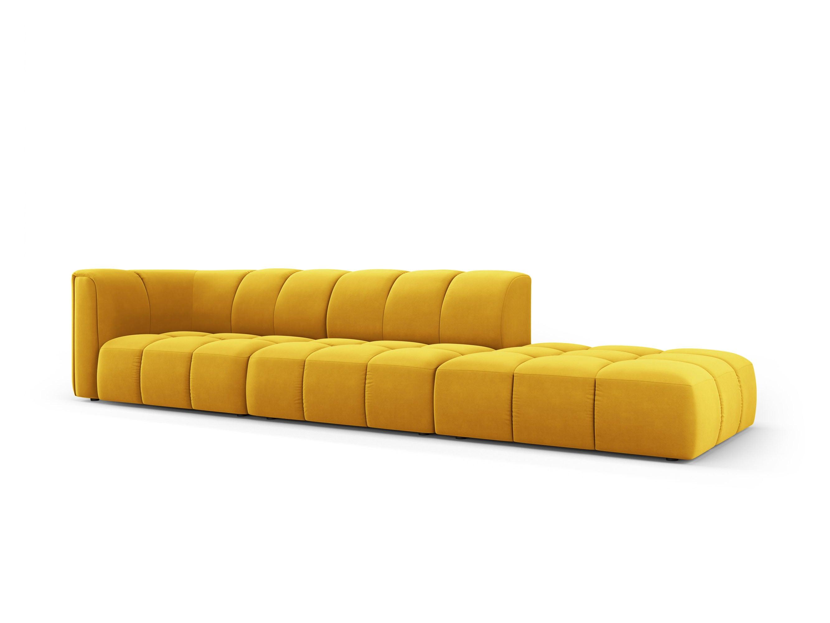 Sofa aksamitna prawostronna FRANCESCA żółty Milo Casa Eye on Design