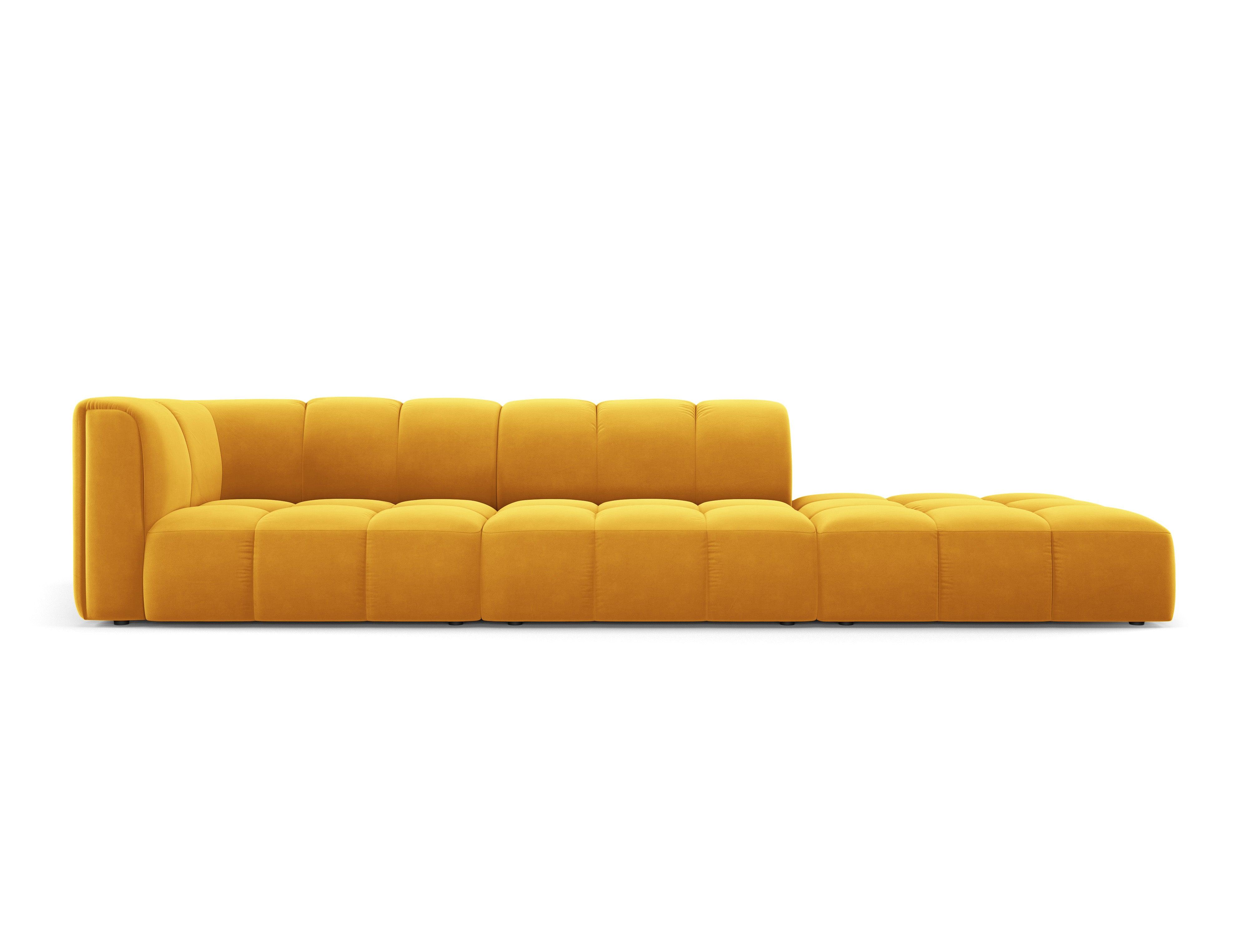 Sofa aksamitna prawostronna FRANCESCA żółty Milo Casa Eye on Design