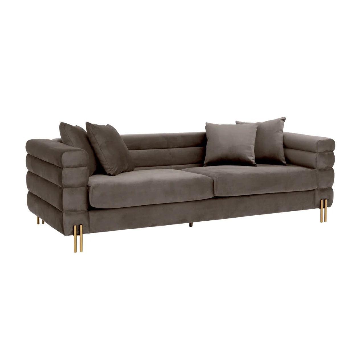 Sofa aksamitna YORK ciemnoszary Eichholtz Eye on Design