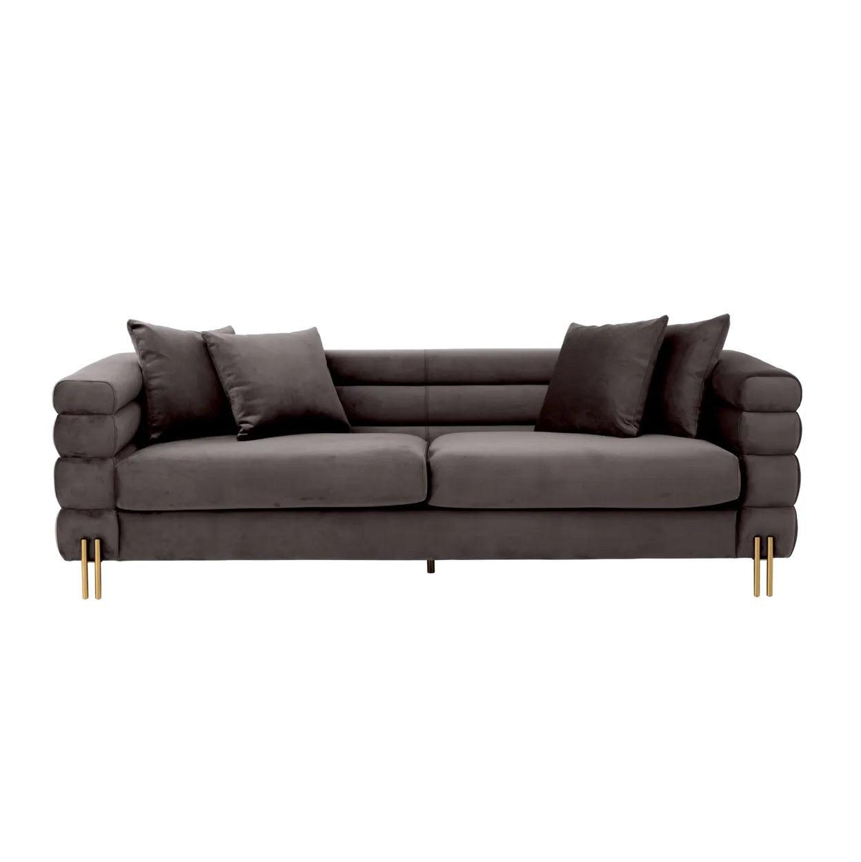 Sofa aksamitna YORK ciemnoszary Eichholtz Eye on Design