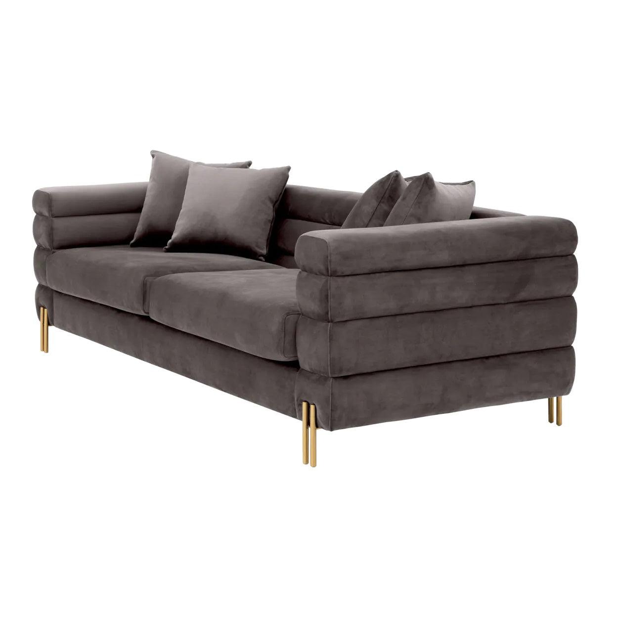 Sofa aksamitna YORK ciemnoszary Eichholtz Eye on Design