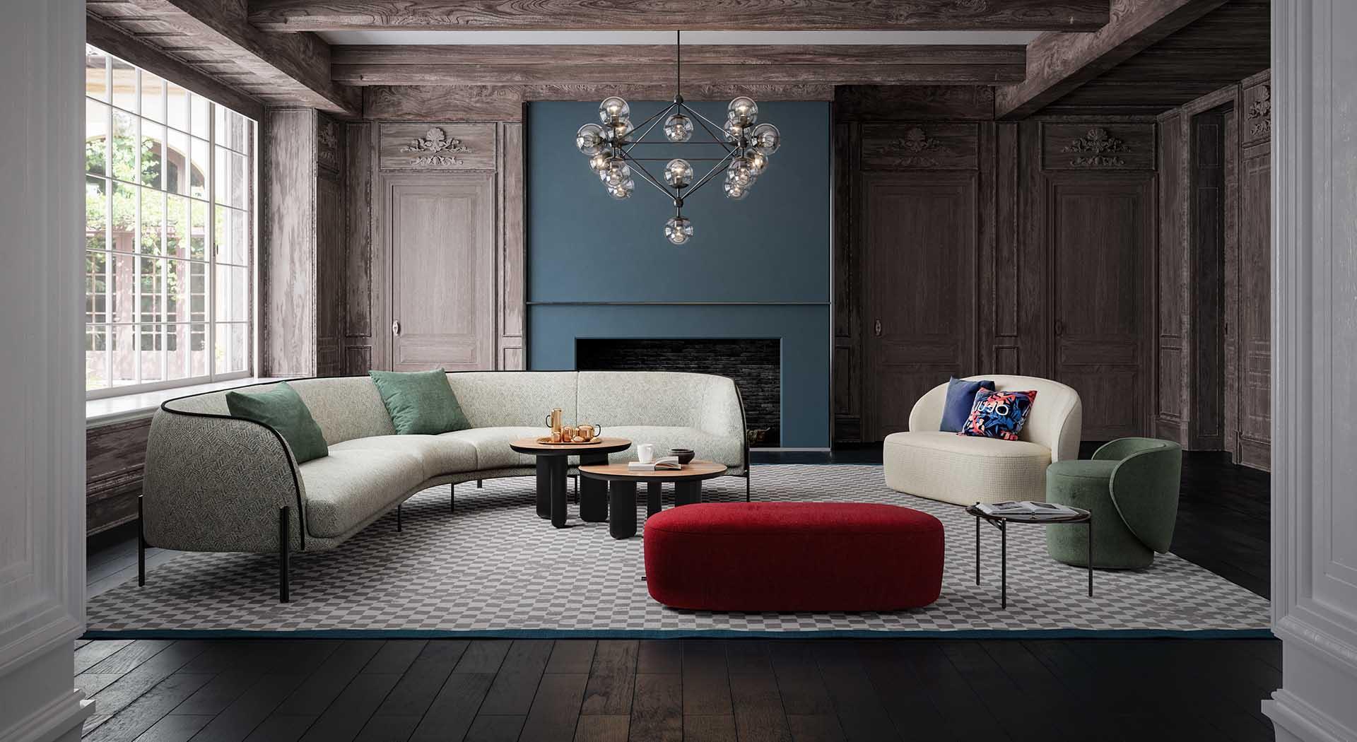 Sofa GUEST LOVESEAT łososiowy Liu Jo Living Eye on Design