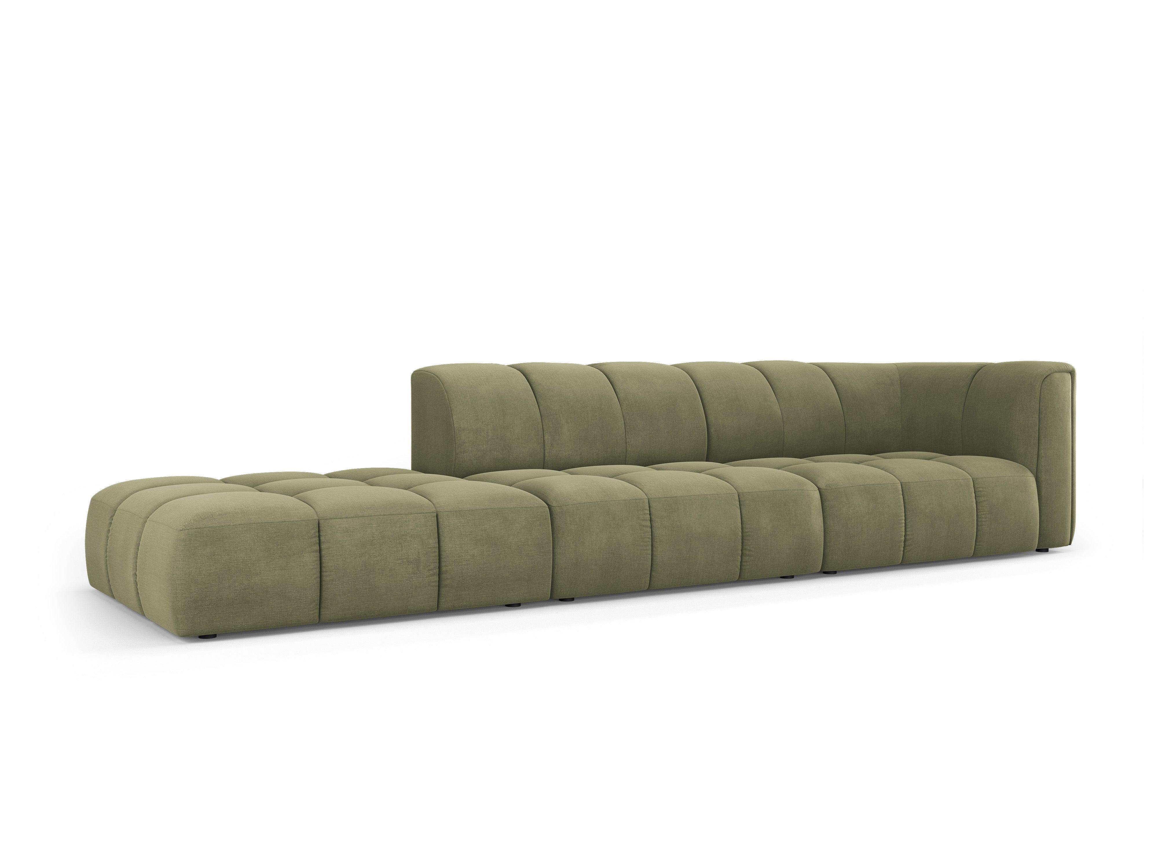 Sofa lewostronna FRANCESCA jasnozielony szenil Milo Casa Eye on Design
