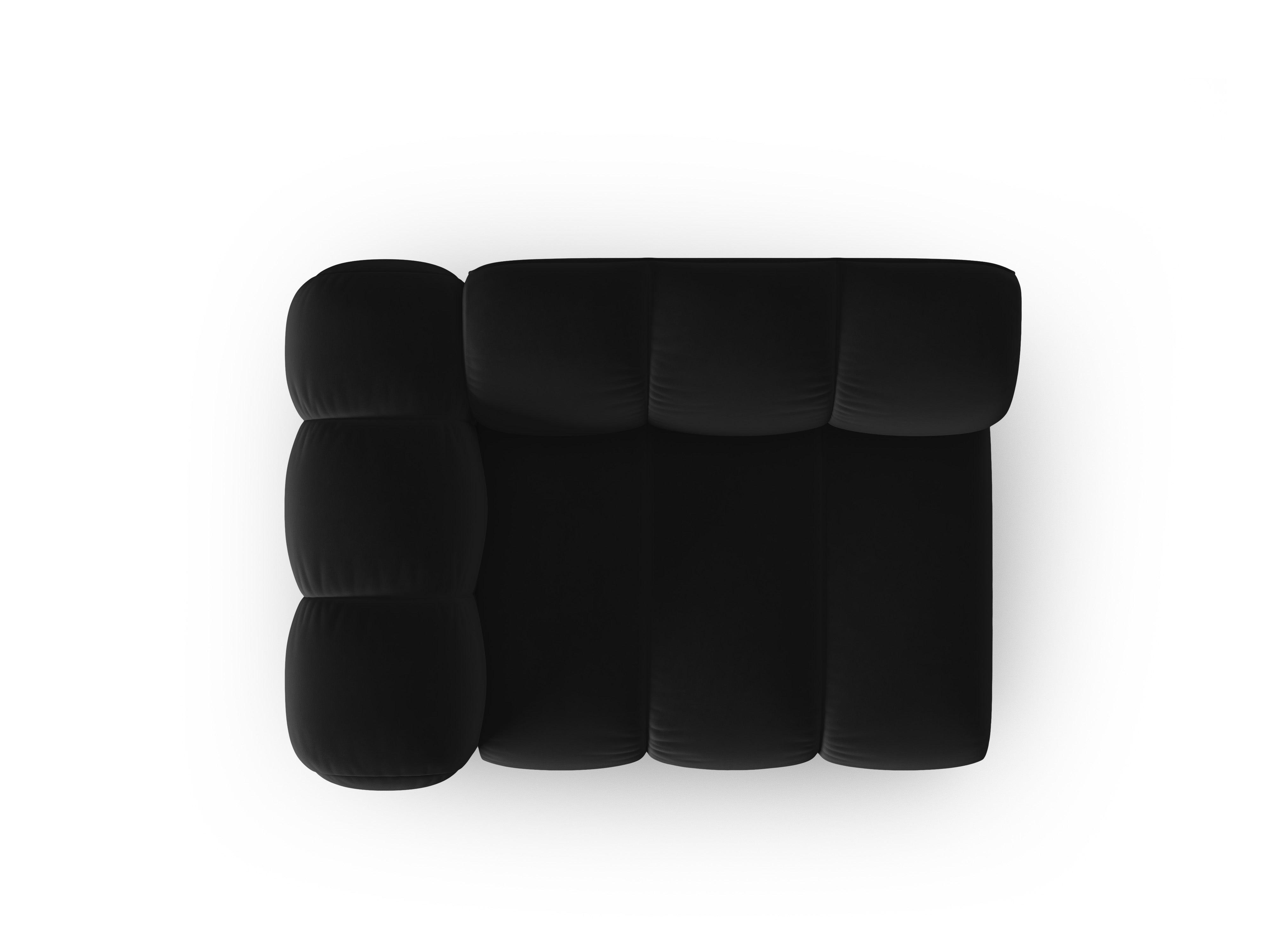 Sofa modułowa aksamitna lewostronna SKYLER czarny - element końcowy Interieurs 86 Eye on Design