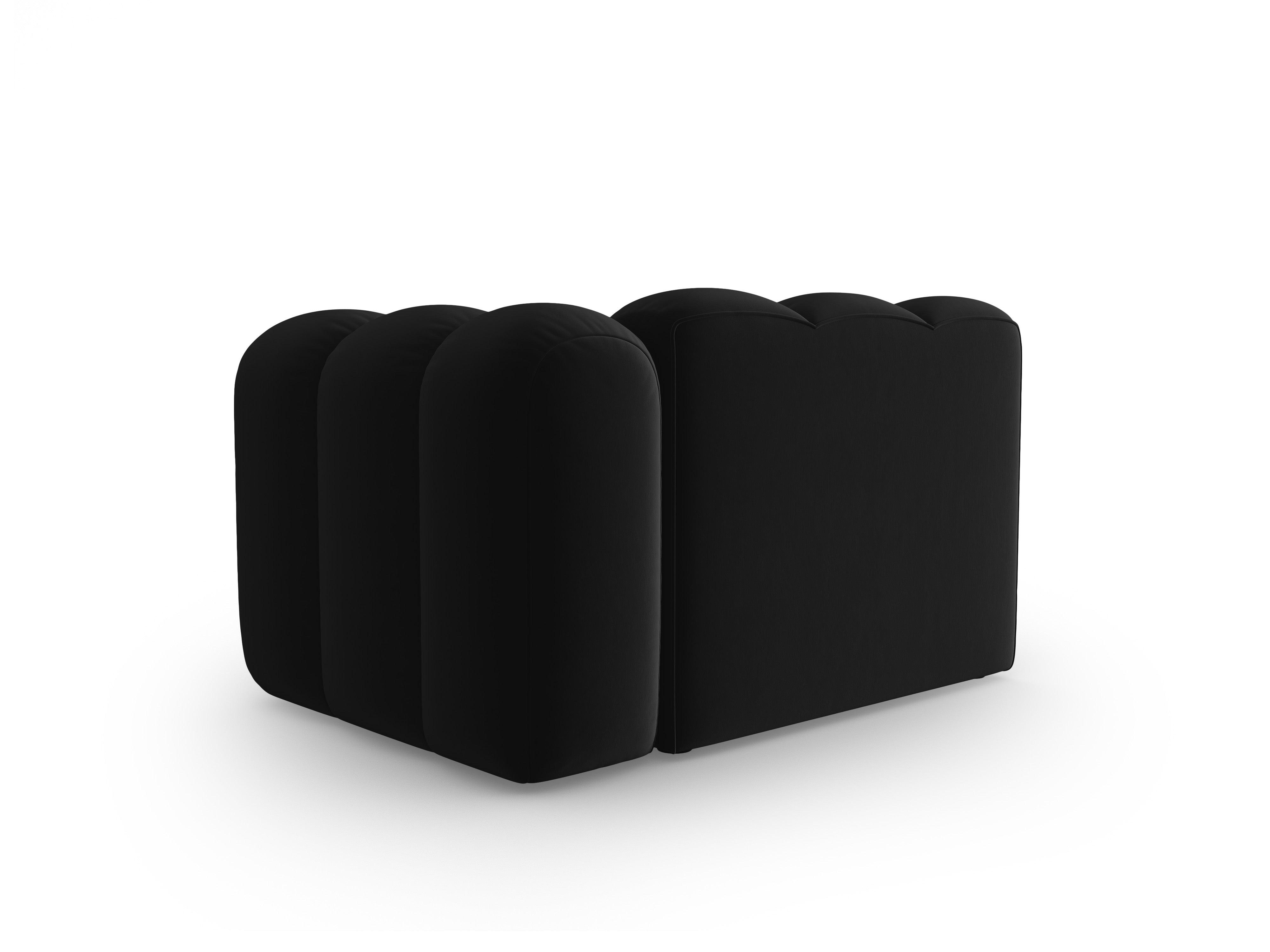Sofa modułowa aksamitna prawostronna SKYLER czarny - element końcowy Interieurs 86 Eye on Design