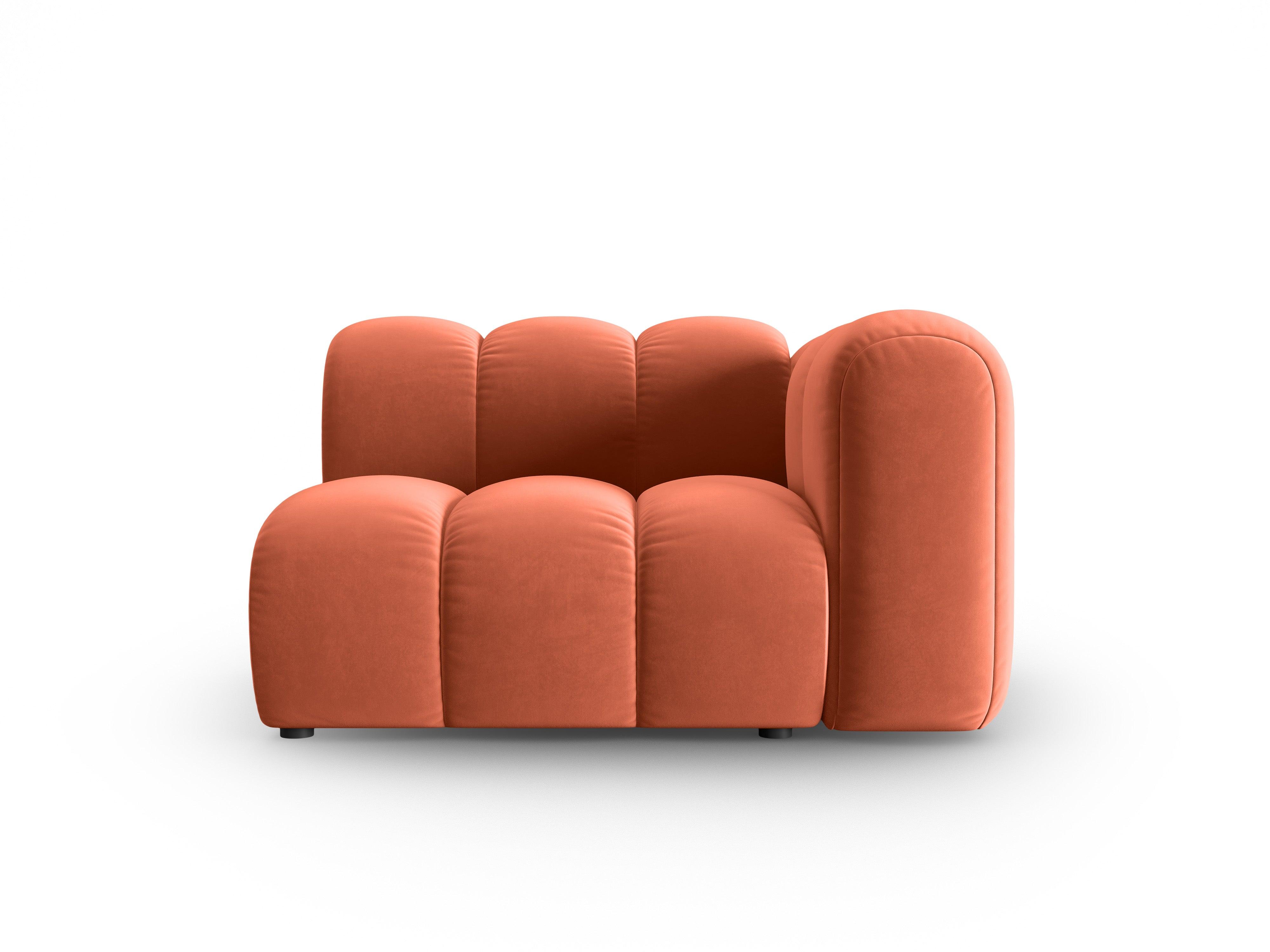 Sofa modułowa aksamitna prawostronna SKYLER koralowy - element końcowy Interieurs 86 Eye on Design