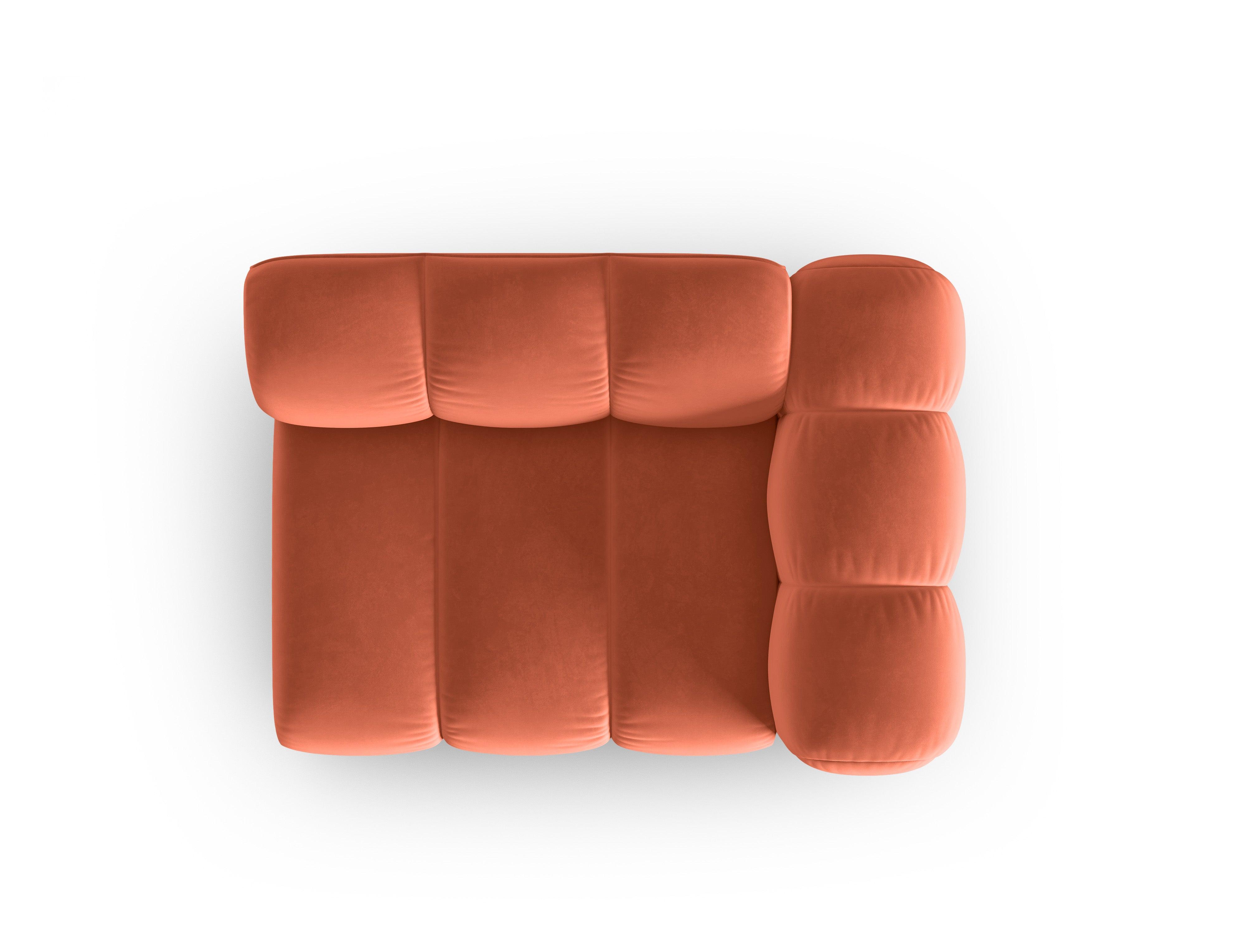 Sofa modułowa aksamitna prawostronna SKYLER koralowy - element końcowy Interieurs 86 Eye on Design