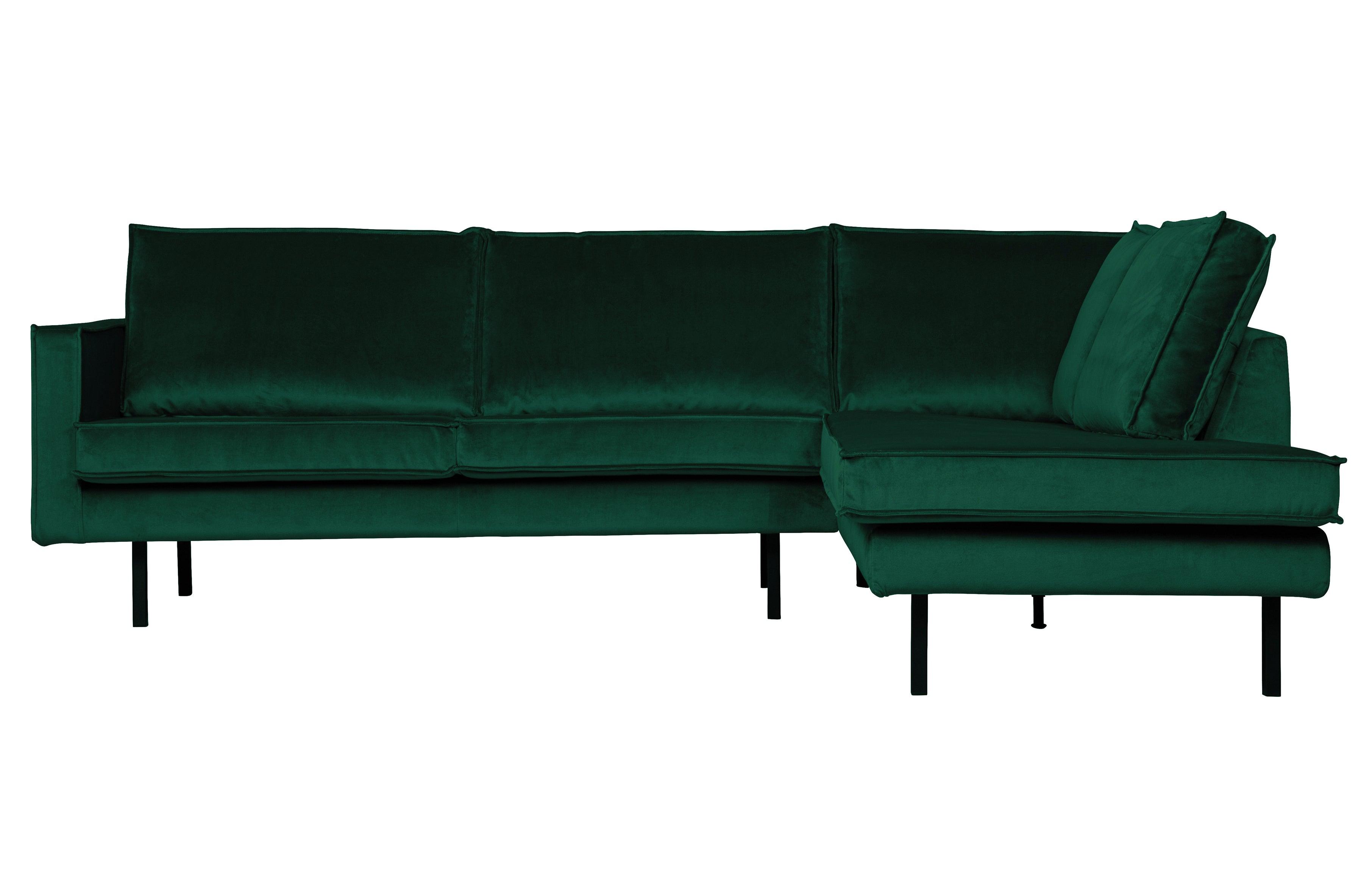 Sofa narożna aksamitna prawostronna RODEO zielony Be Pure Eye on Design