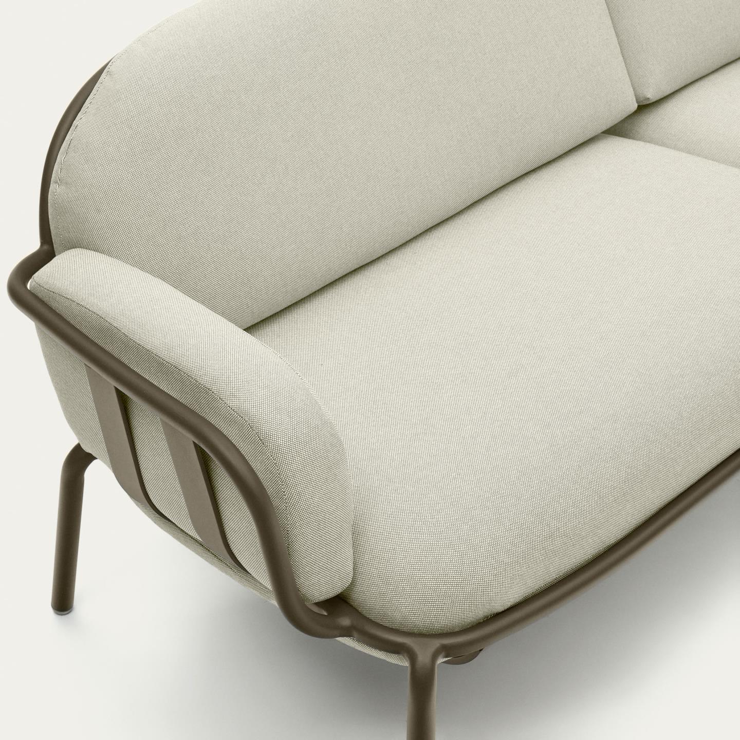 Sofa ogrodowa 3-osobowa JONCOLS beżowy z oliwkową podstawą La Forma Eye on Design
