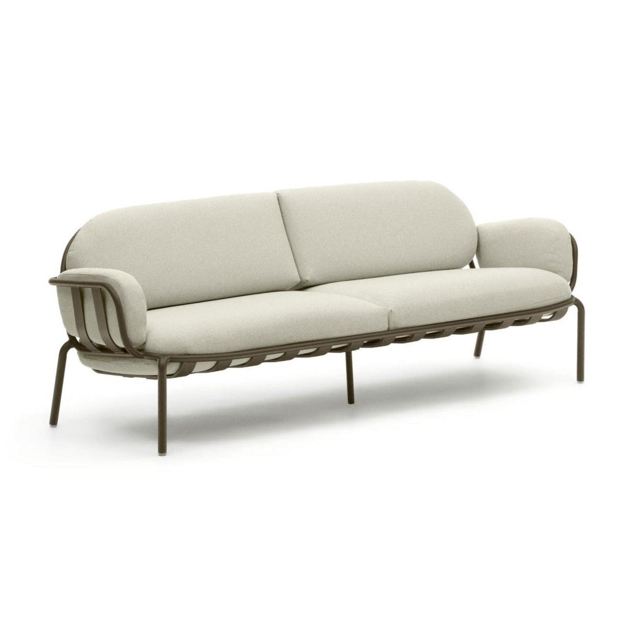 Sofa ogrodowa 3-osobowa JONCOLS beżowy z oliwkową podstawą La Forma Eye on Design
