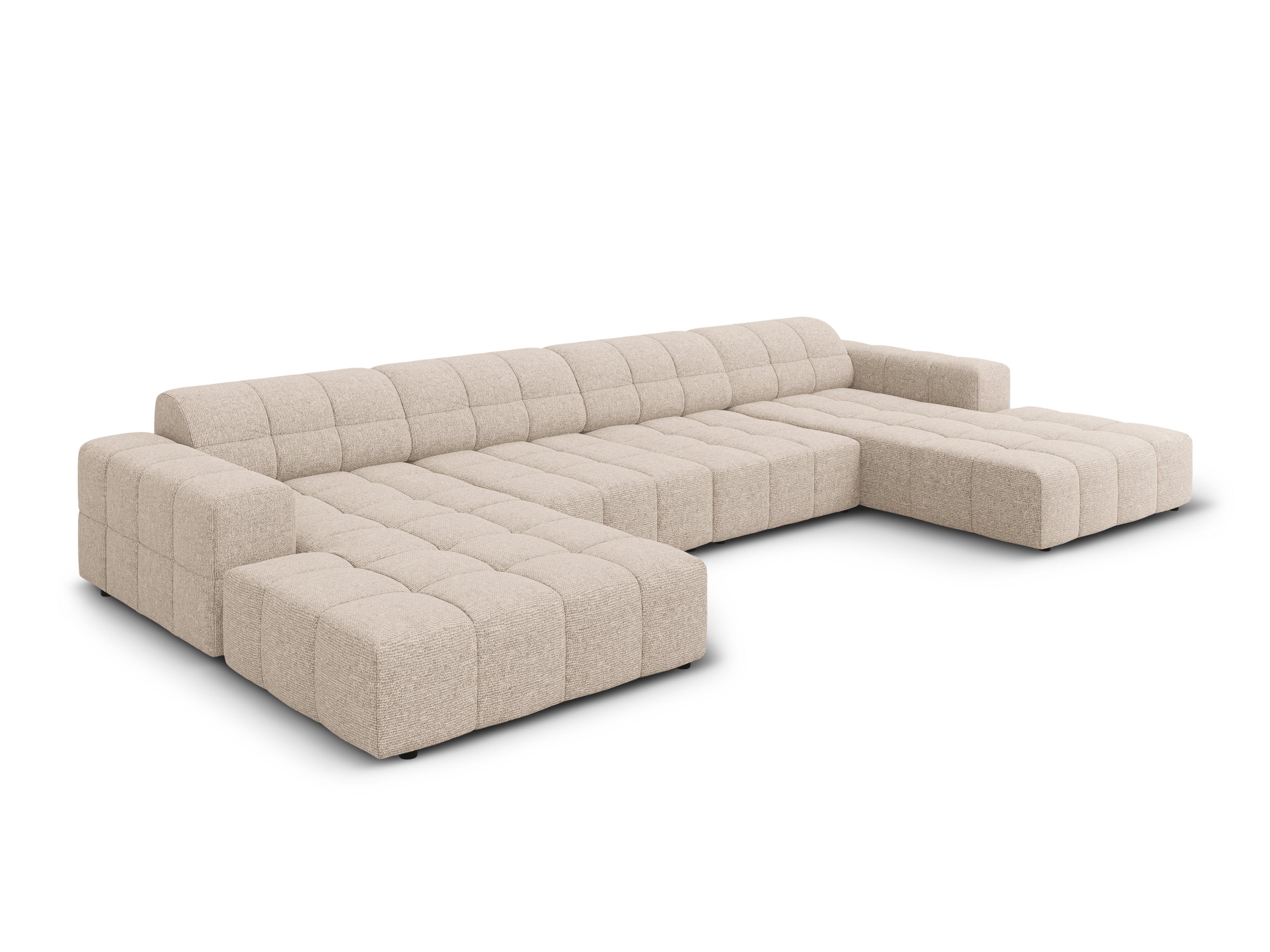 Sofa panoramiczna 6-osobowa CHICAGO beżowy szenil Cosmopolitan Design Eye on Design