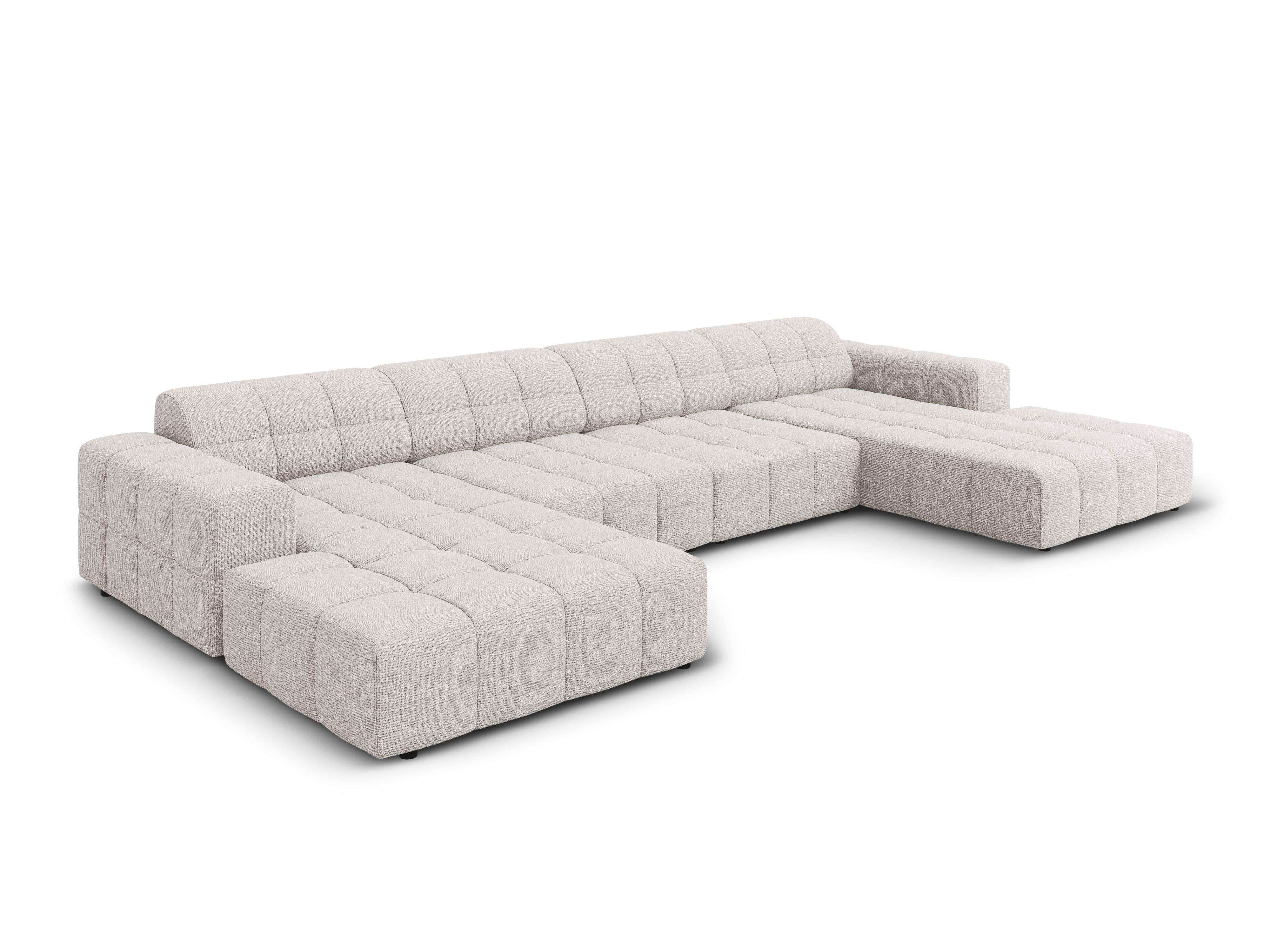 Sofa panoramiczna 6-osobowa CHICAGO jasnoszary szenil Cosmopolitan Design Eye on Design