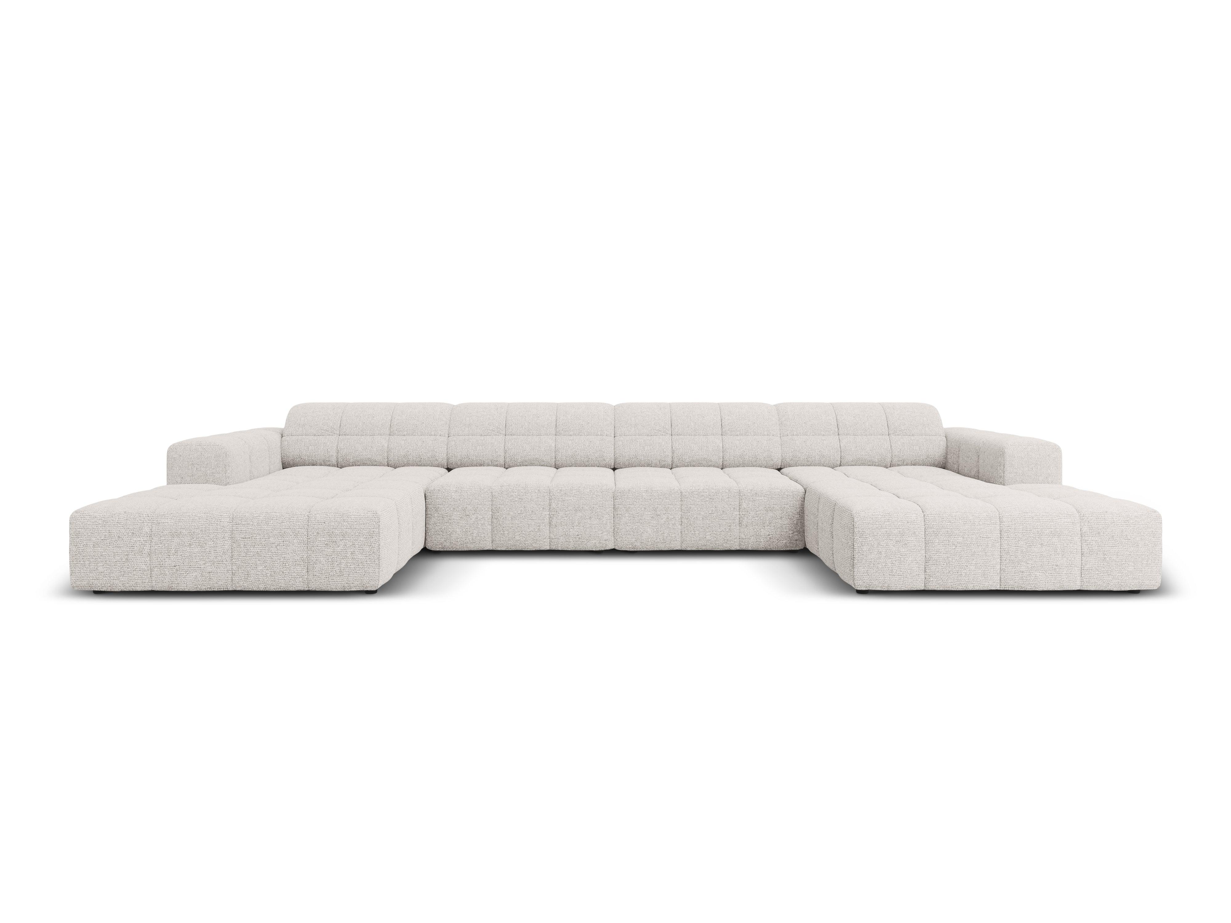 Sofa panoramiczna 6-osobowa CHICAGO jasnoszary szenil Cosmopolitan Design Eye on Design