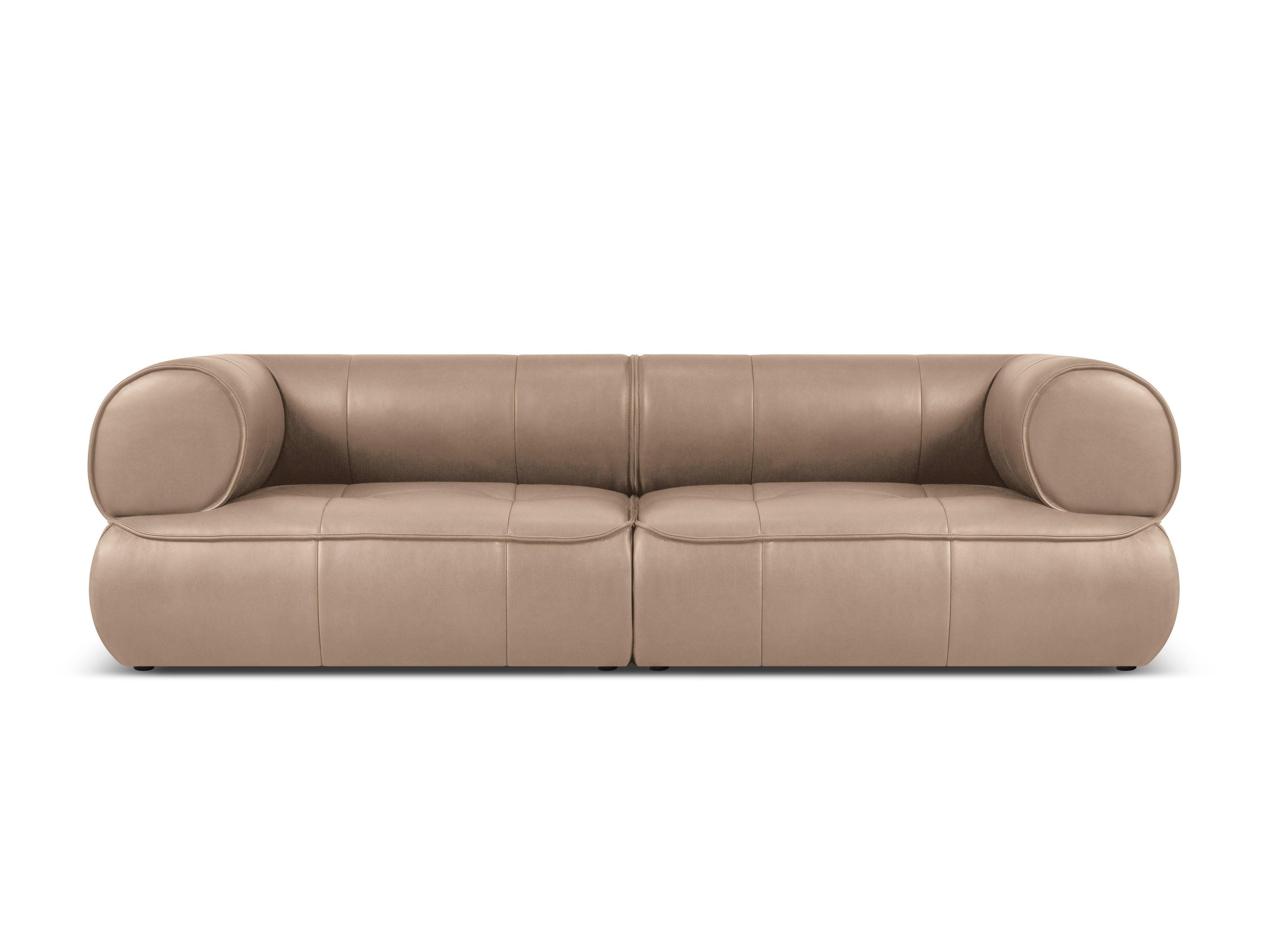 Sofa skórzana 3-osobowa LILY cappuccino Maison Heritage Eye on Design