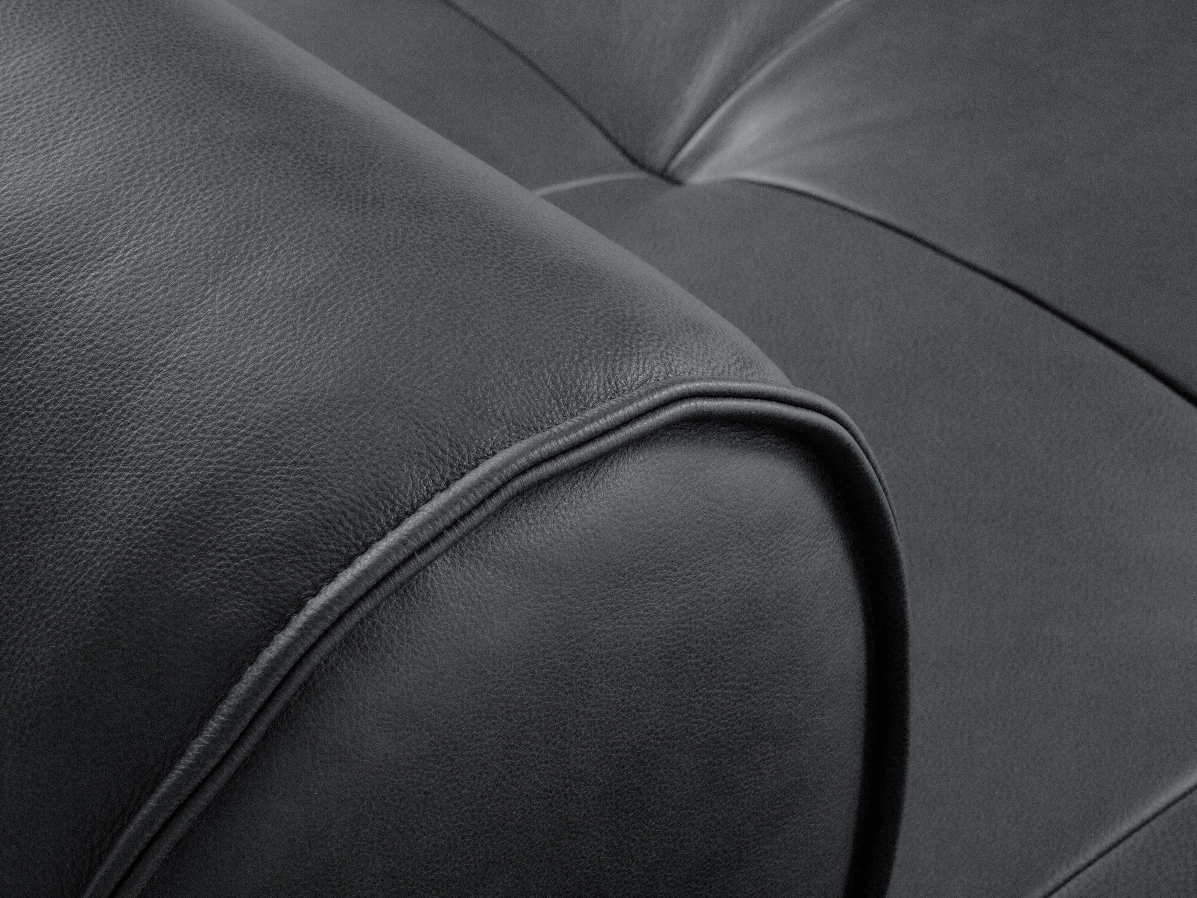 Sofa skórzana 3-osobowa LILY grafitowy Maison Heritage Eye on Design