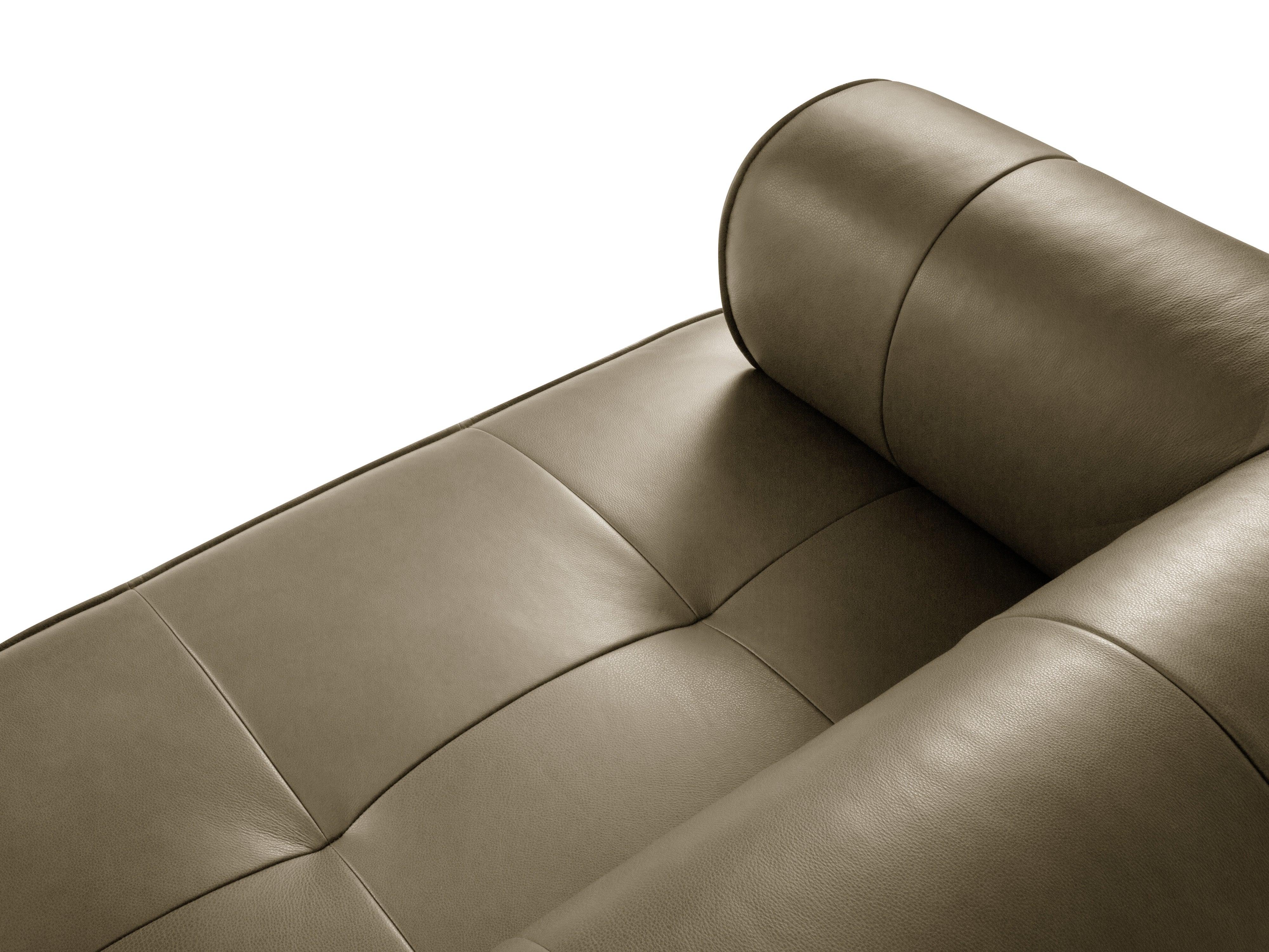 Sofa skórzana 3-osobowa LILY oliwkowy Maison Heritage Eye on Design