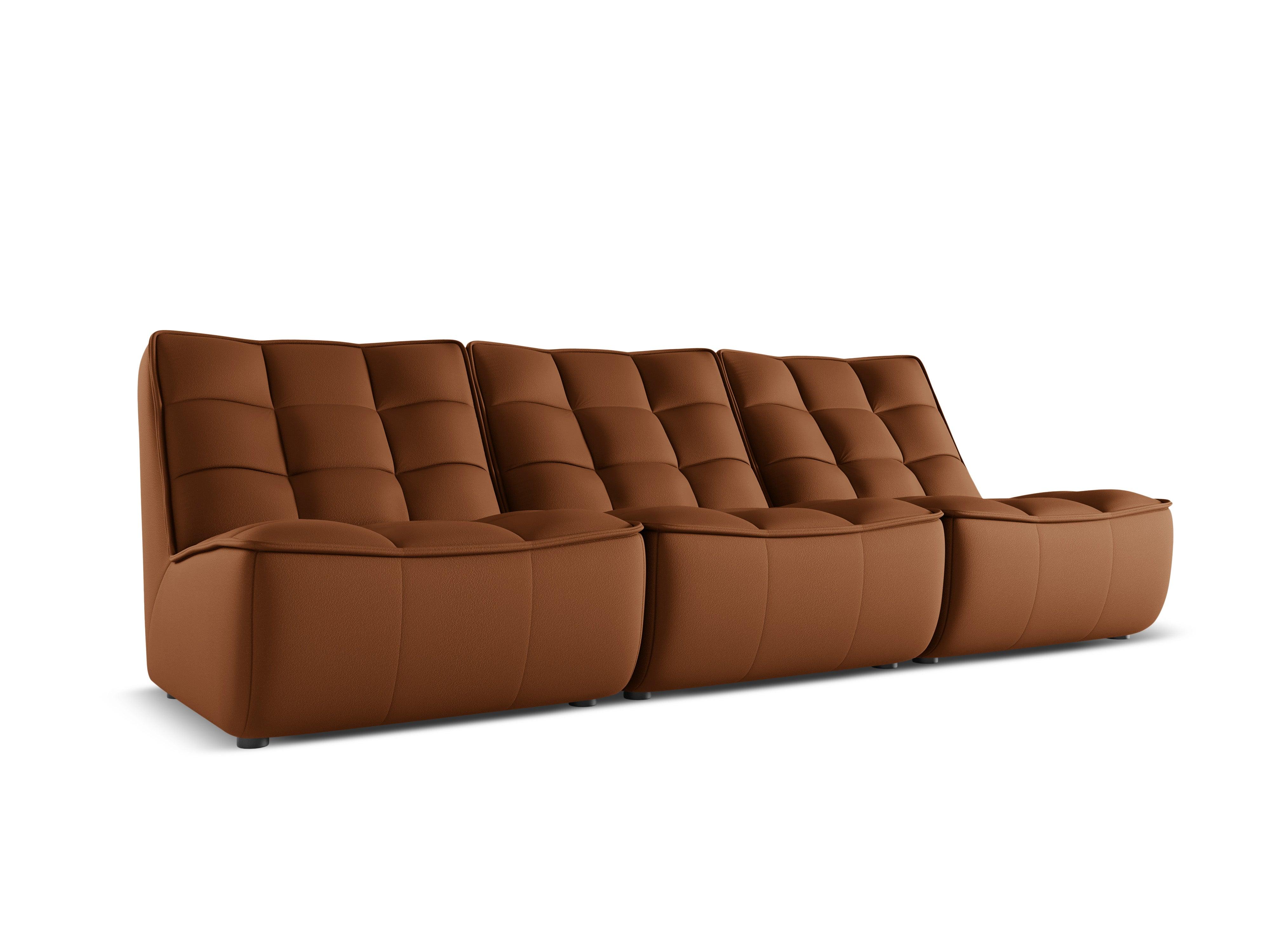 Sofa skórzana 3-osobowa MONI brązowy Maison Heritage Eye on Design