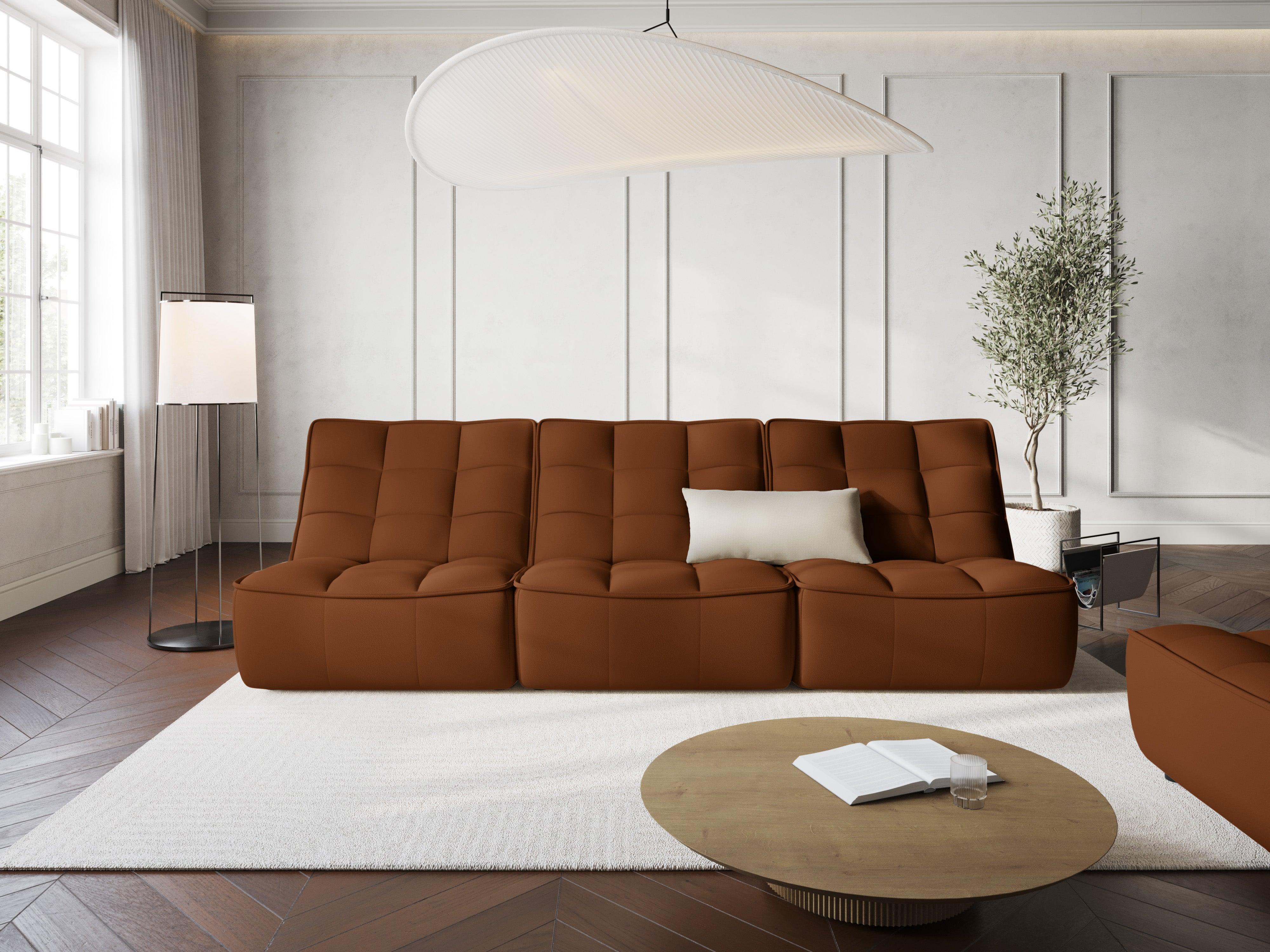 Sofa skórzana 3-osobowa MONI brązowy Maison Heritage Eye on Design