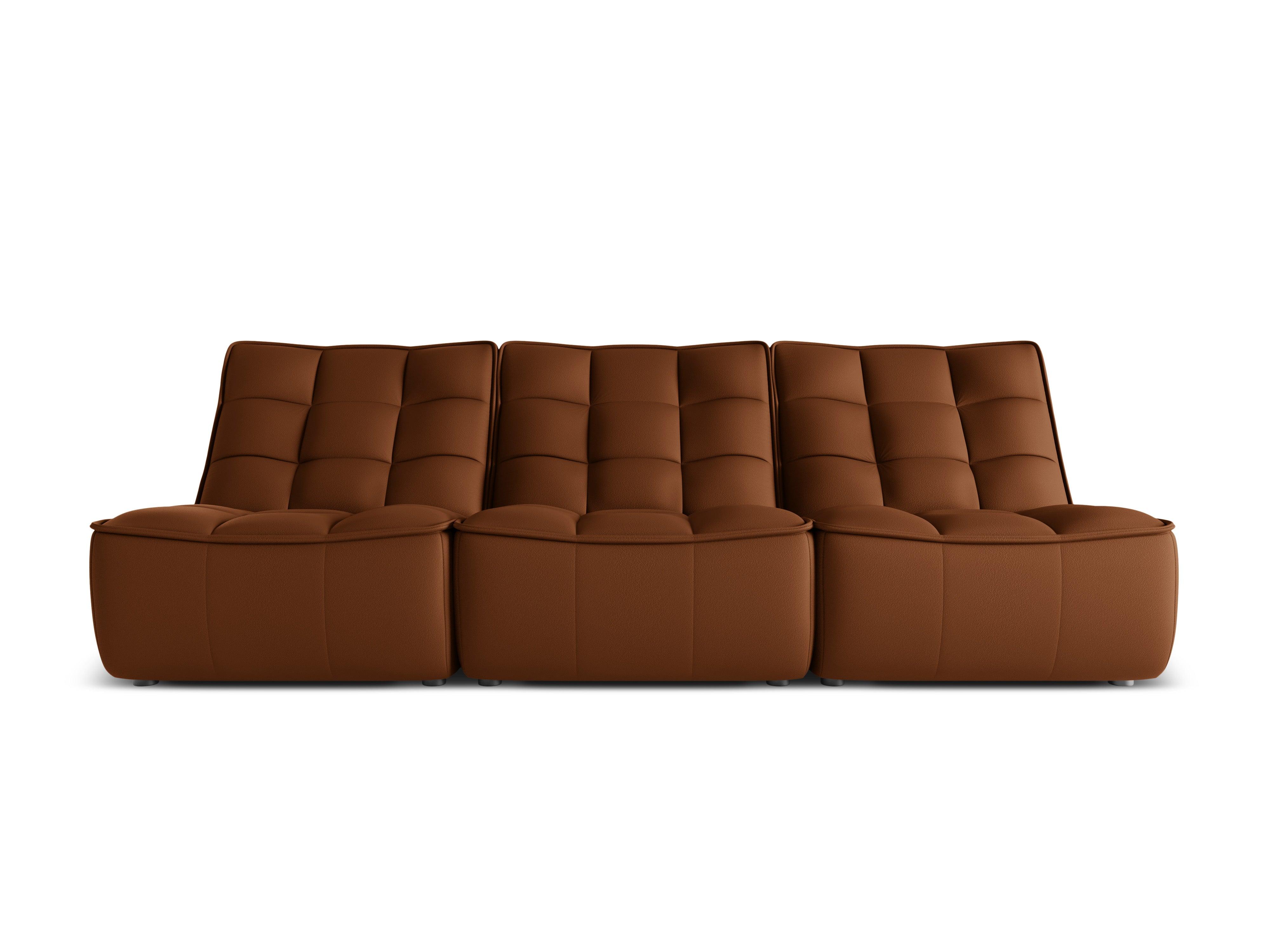 Sofa skórzana 3-osobowa MONI brązowy Maison Heritage Eye on Design