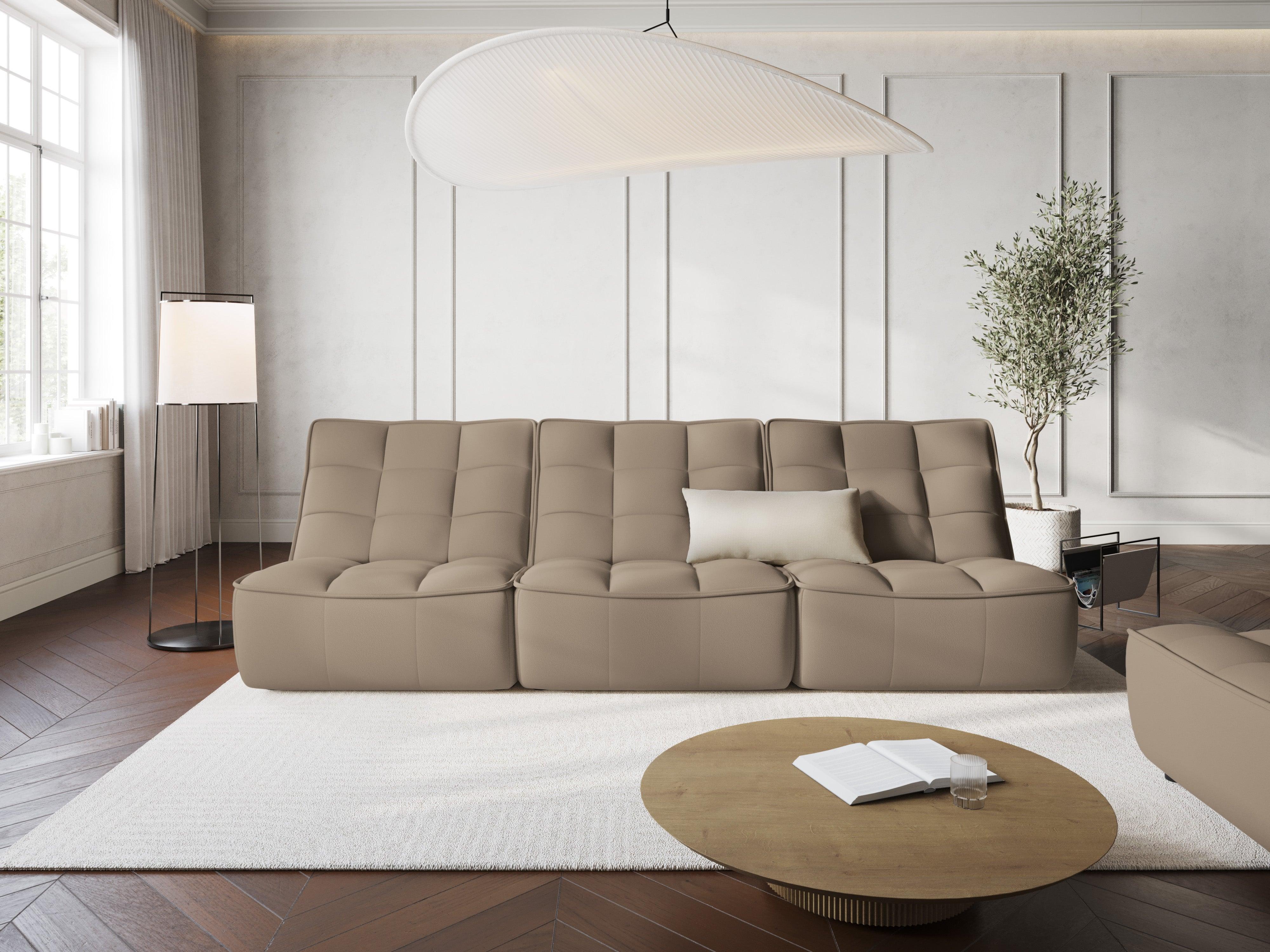 Sofa skórzana 3-osobowa MONI cappuccino Maison Heritage Eye on Design