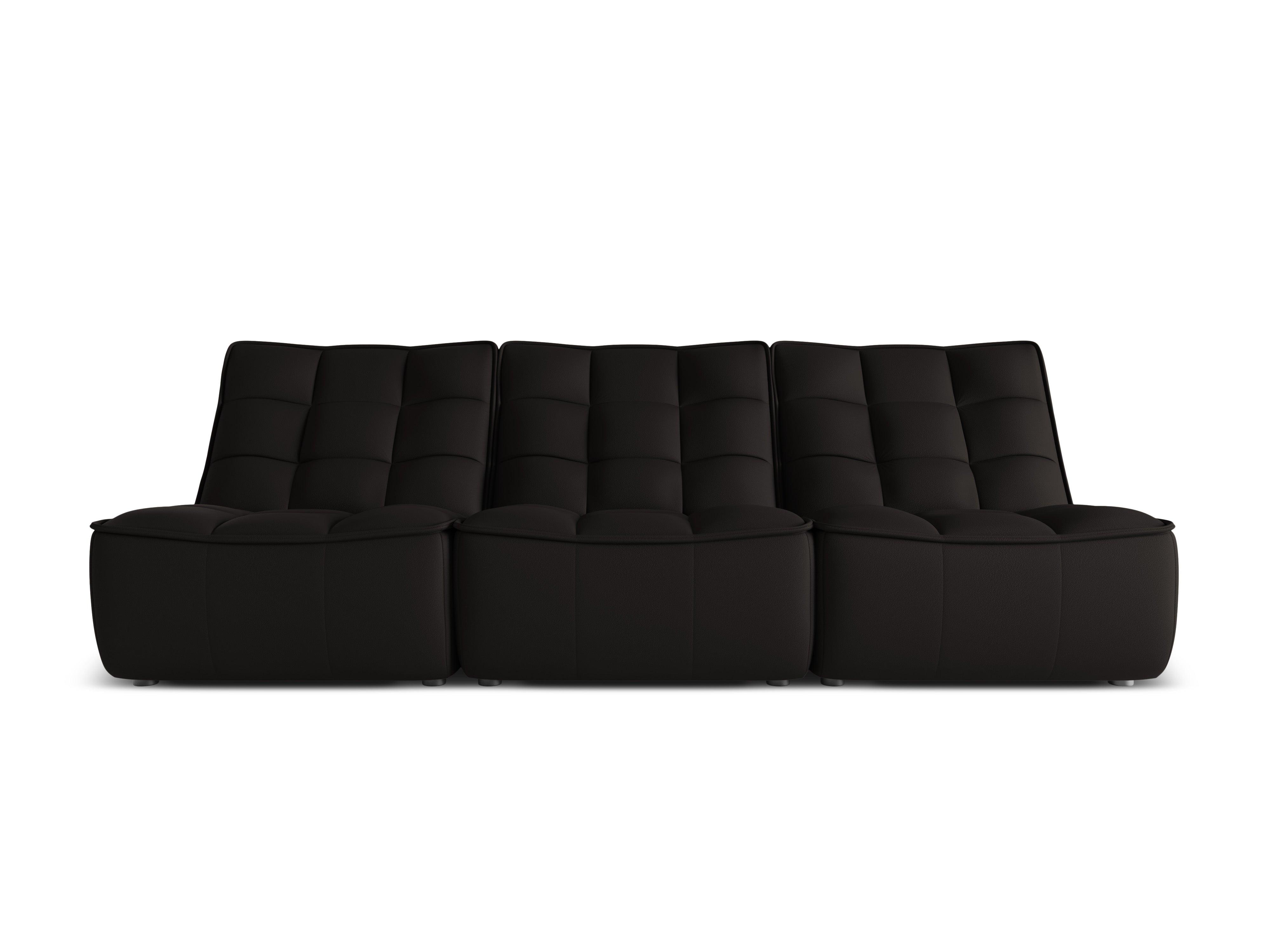 Sofa skórzana 3-osobowa MONI czarny Maison Heritage Eye on Design