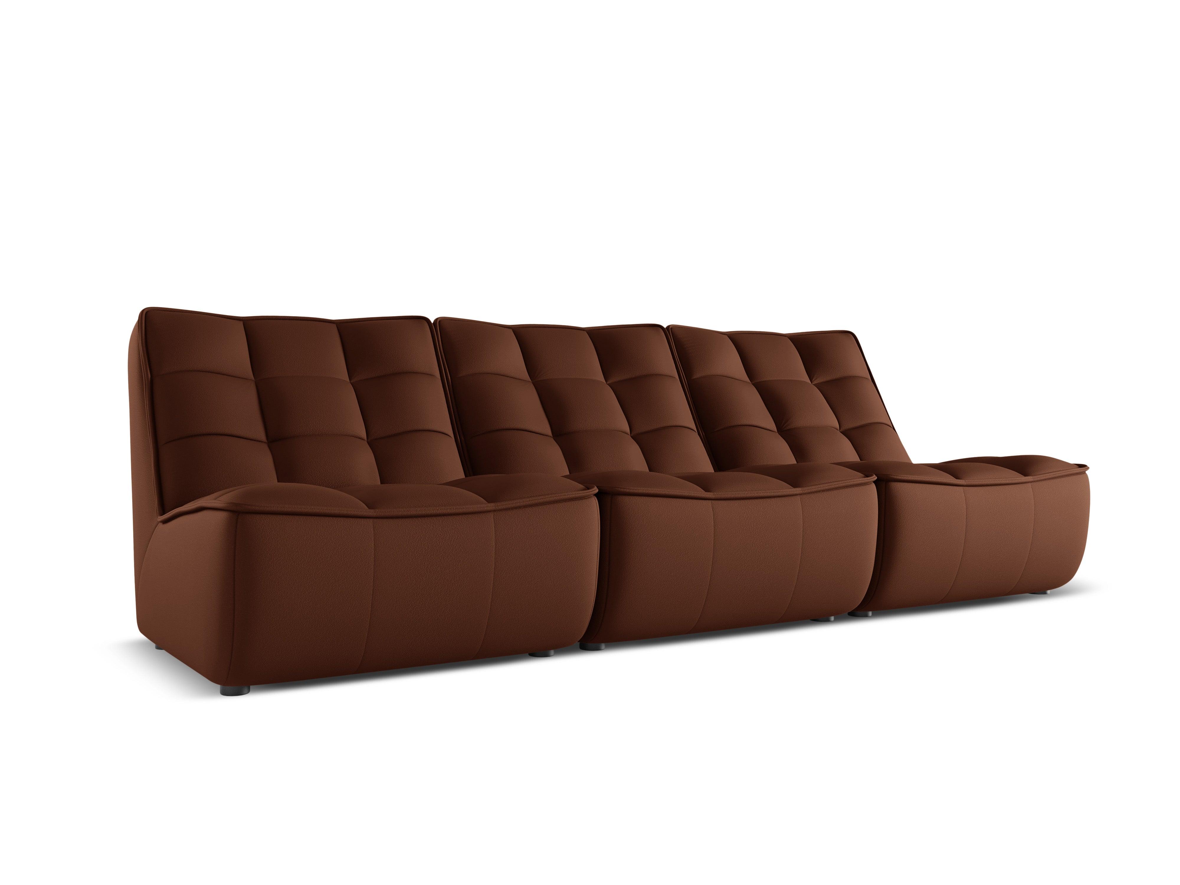 Sofa skórzana 3-osobowa MONI czekoladowy Maison Heritage Eye on Design