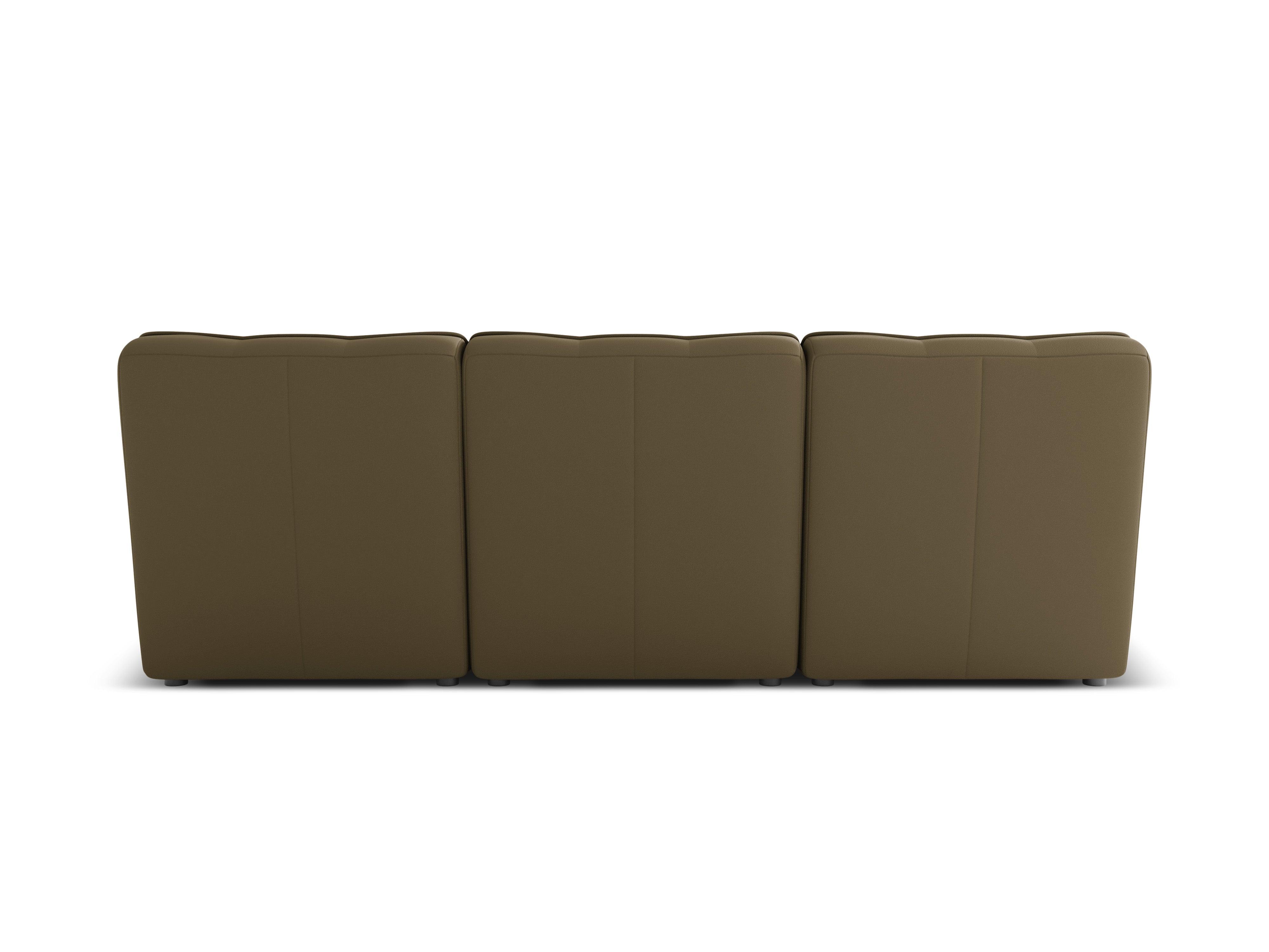 Sofa skórzana 3-osobowa MONI oliwkowy Maison Heritage Eye on Design