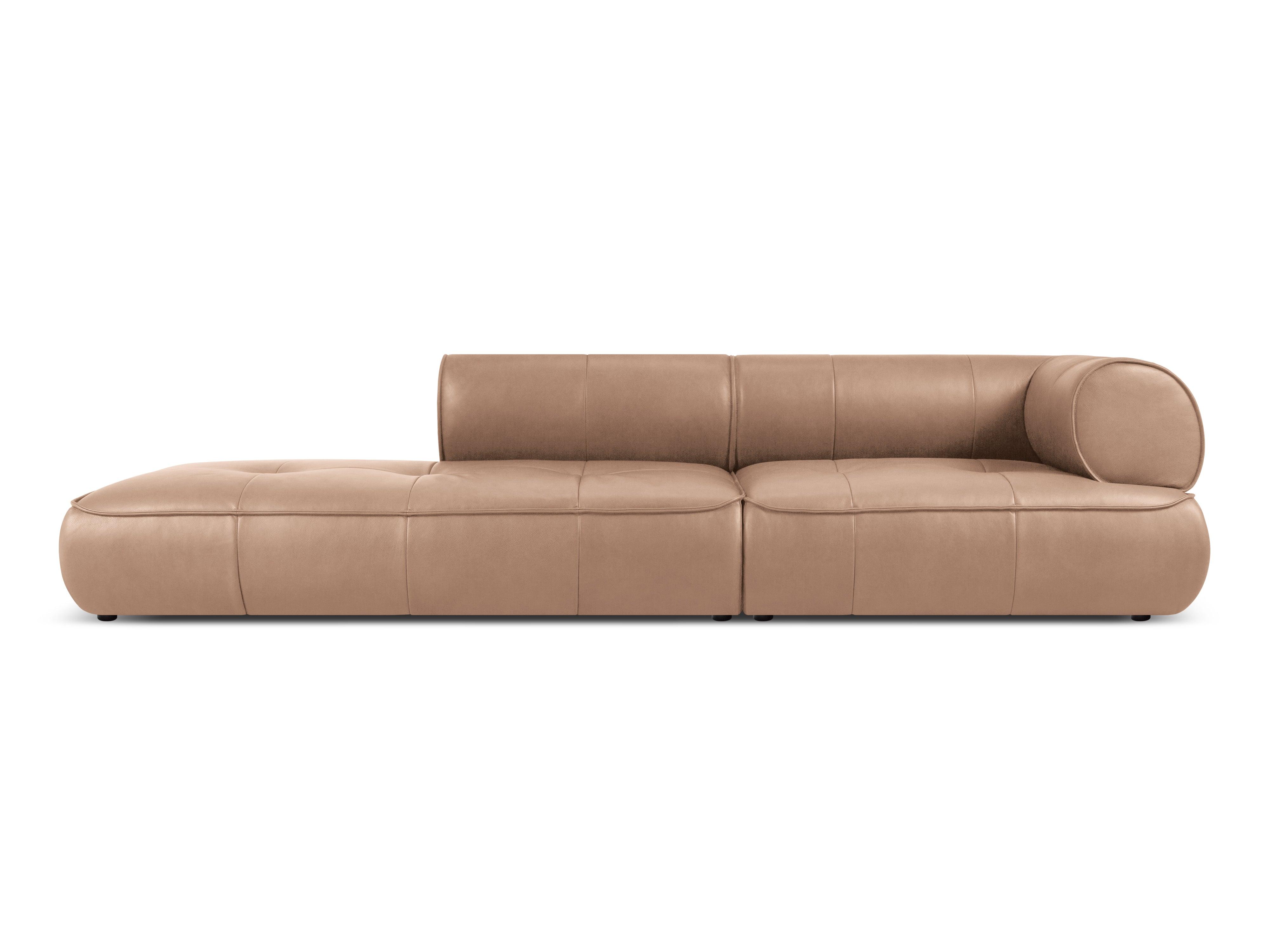 Sofa skórzana otwarta lewostronna LILY cappuccino Maison Heritage Eye on Design