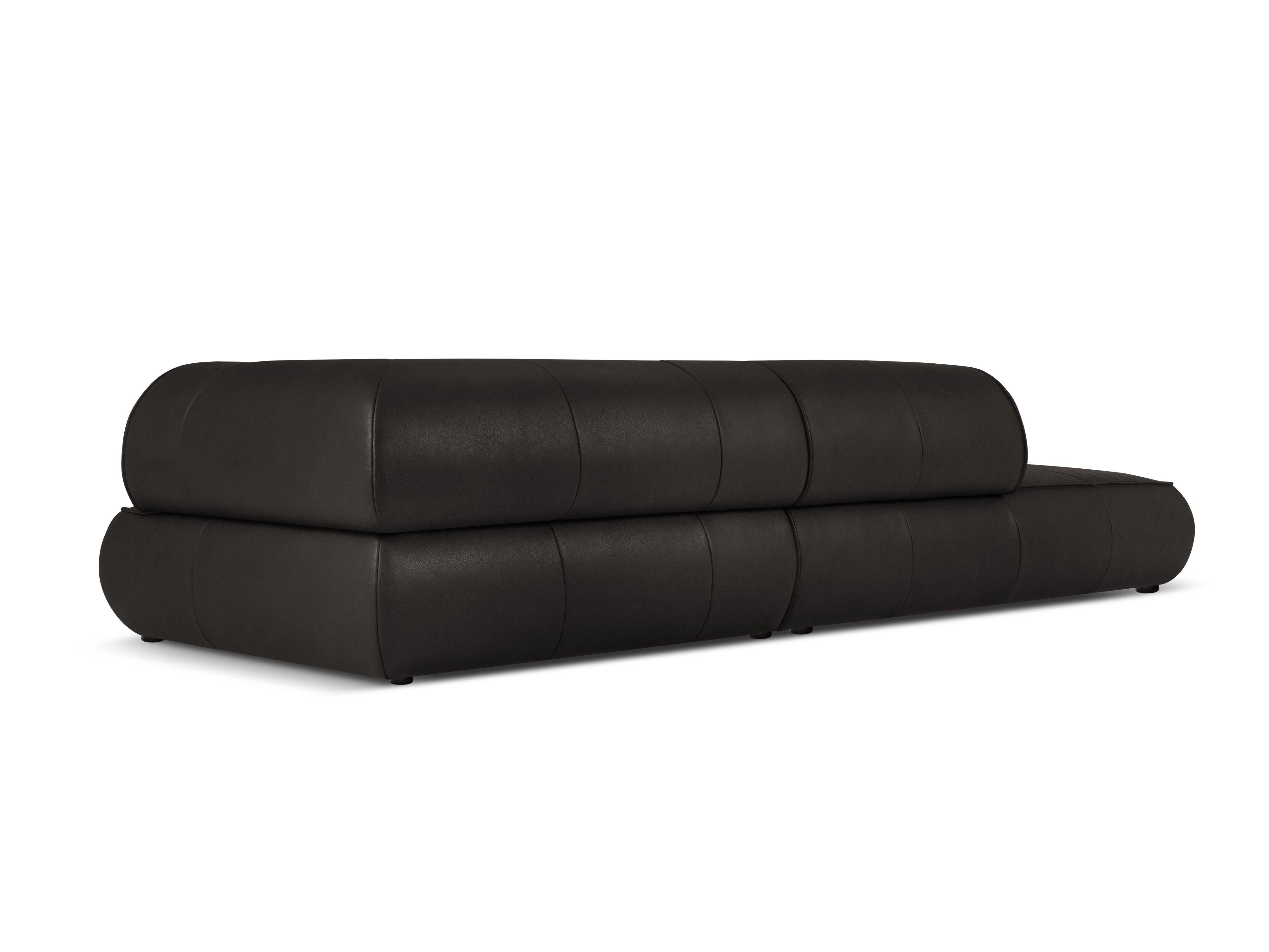 Sofa skórzana otwarta lewostronna LILY czarny Maison Heritage Eye on Design