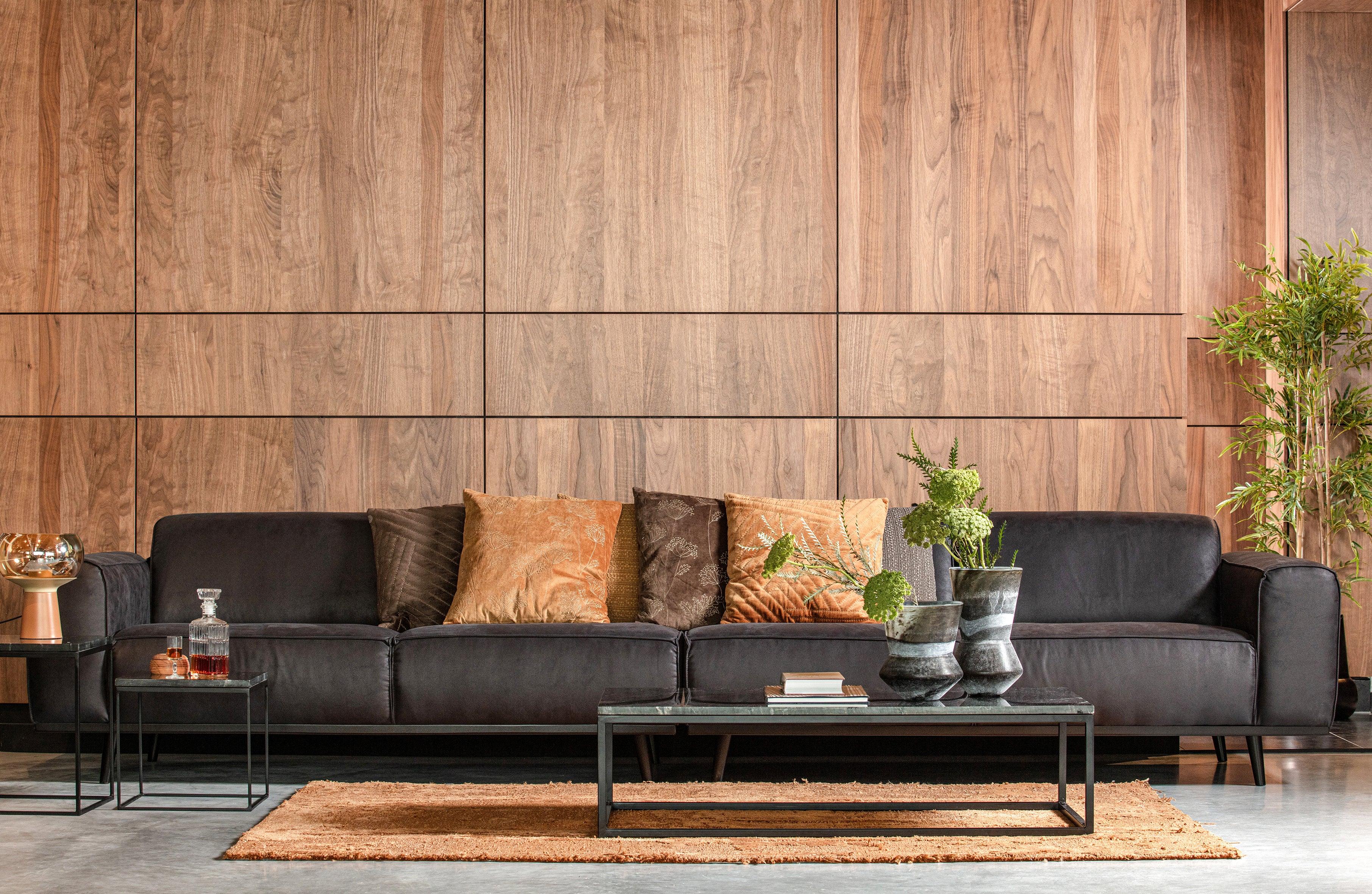 Sofa sztruksowa 4-osobowa STATEMENT brązowy Be Pure Eye on Design