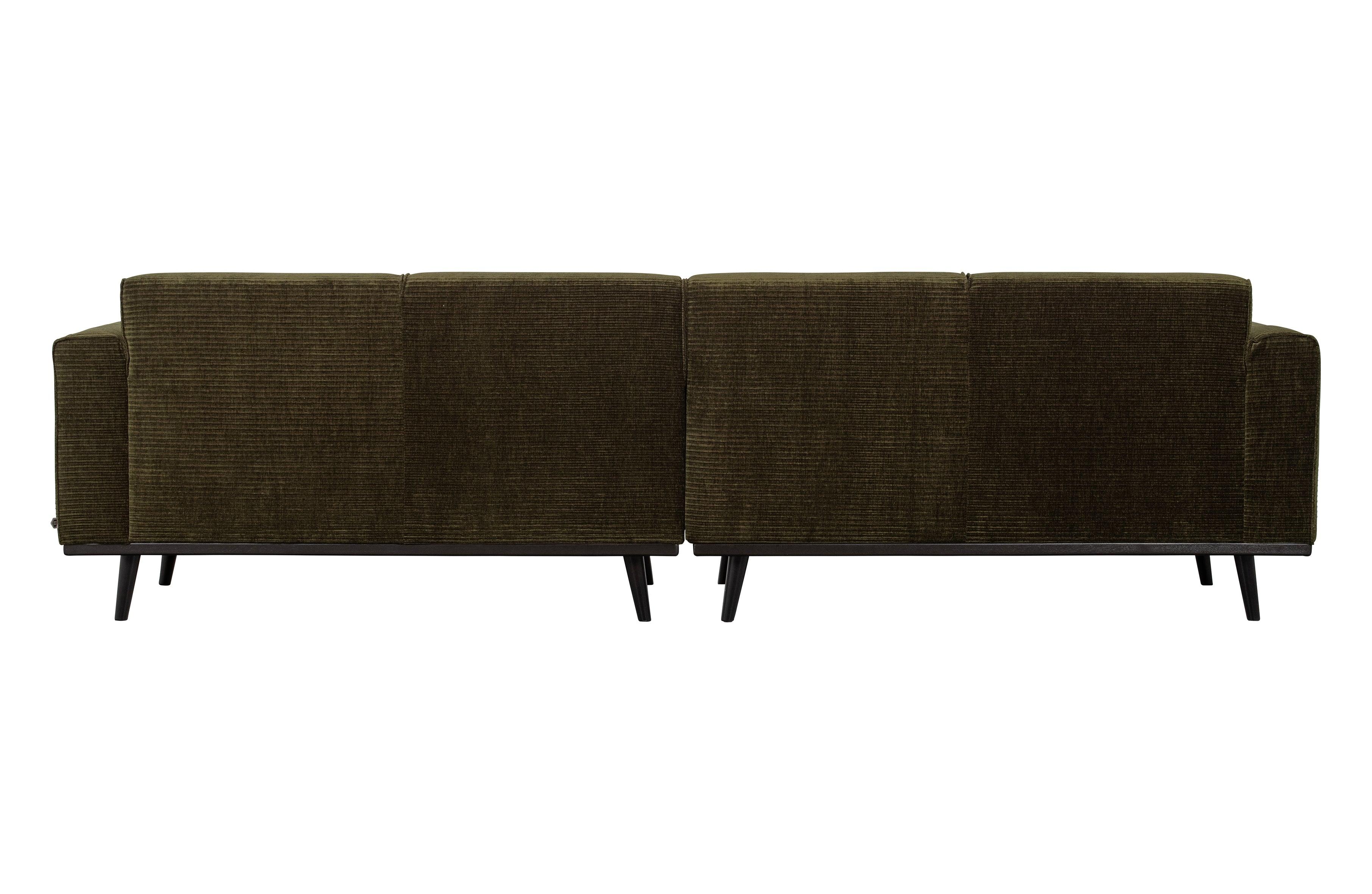 Sofa sztruksowa 4-osobowa STATEMENT ciemnozielony Be Pure Eye on Design
