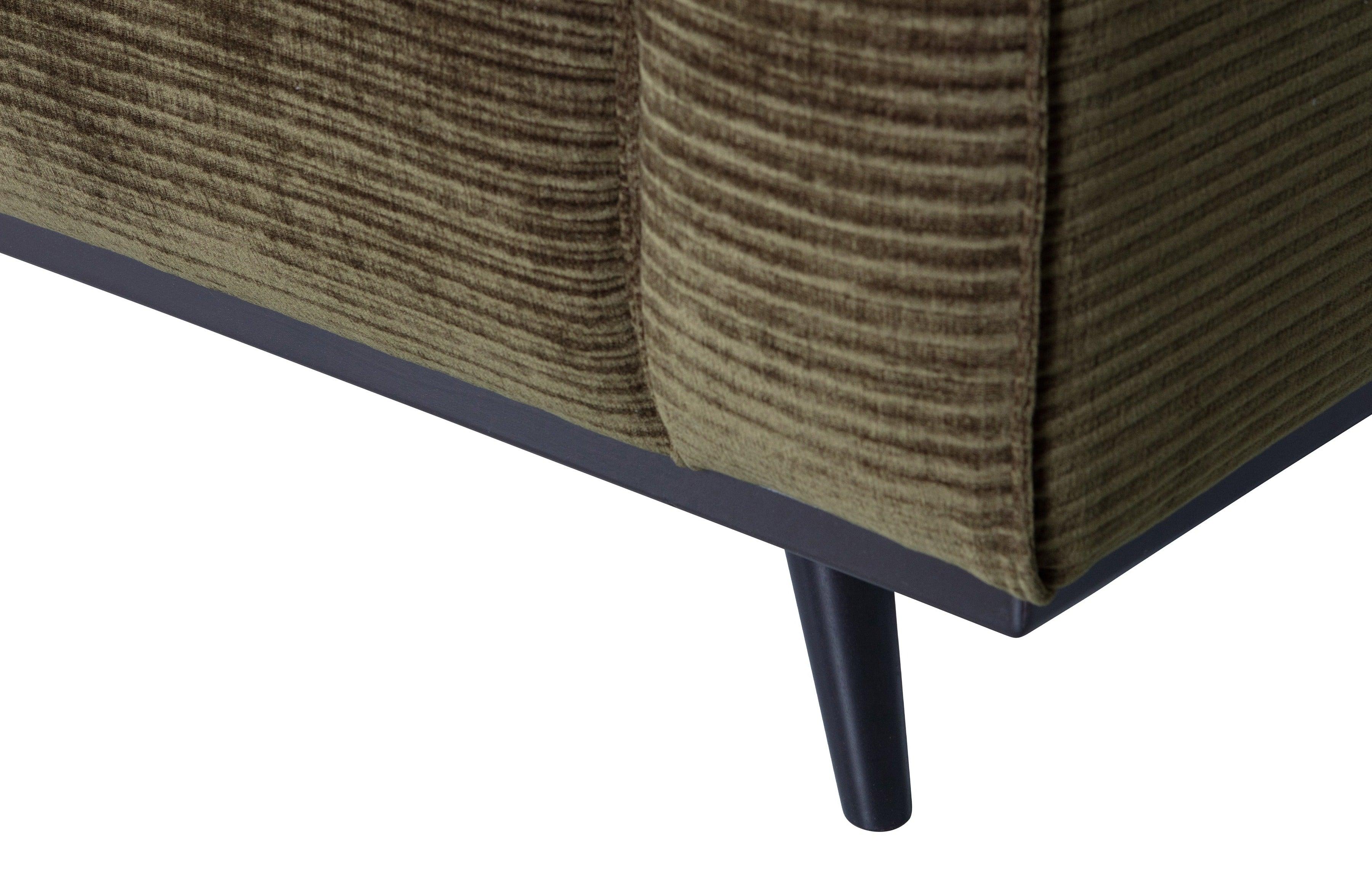 Sofa sztruksowa 4-osobowa STATEMENT ciemnozielony Be Pure Eye on Design