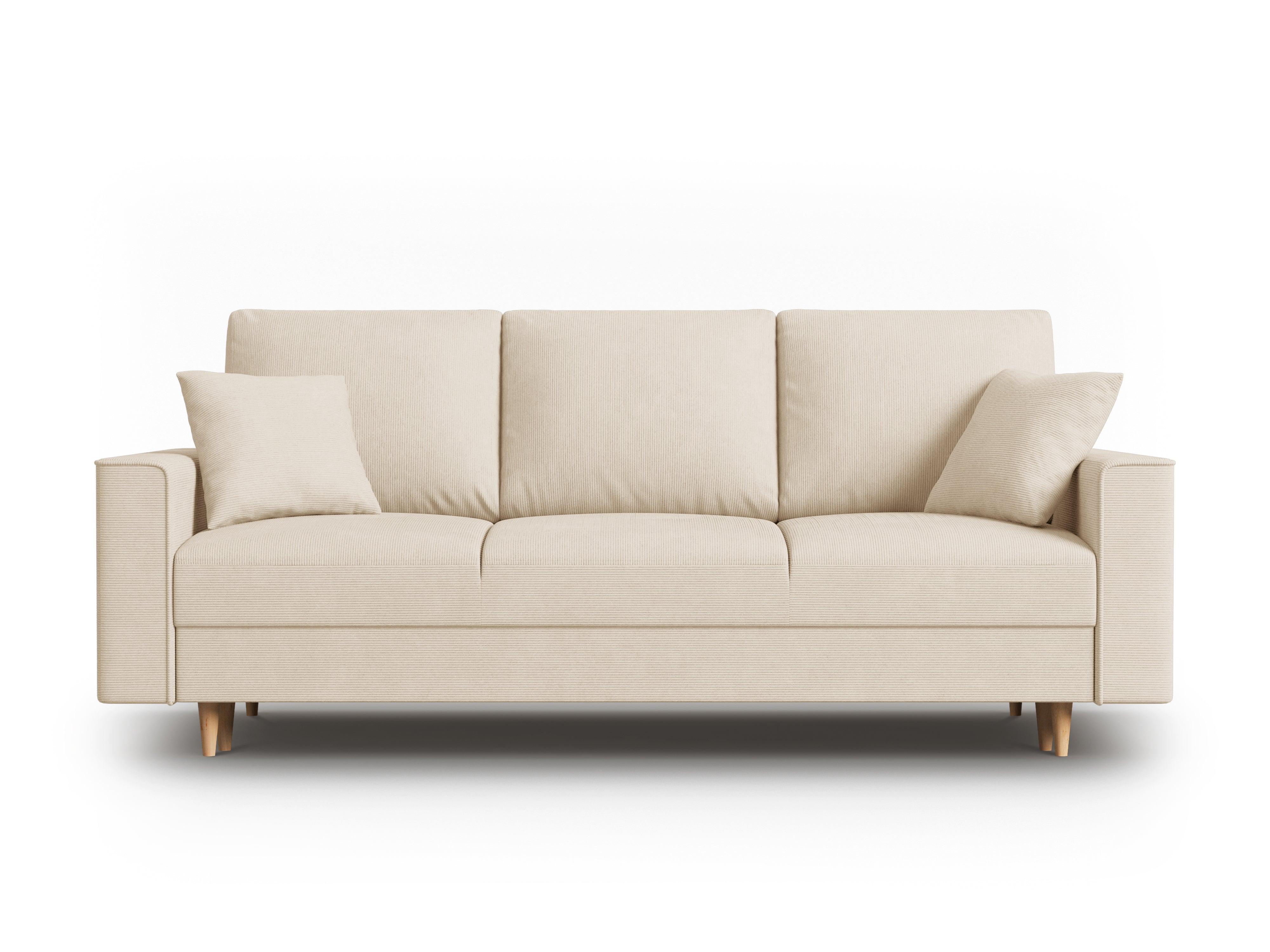 Sofa sztruksowa z funkcją spania CARTADERA beżowy Mazzini Sofas Eye on Design
