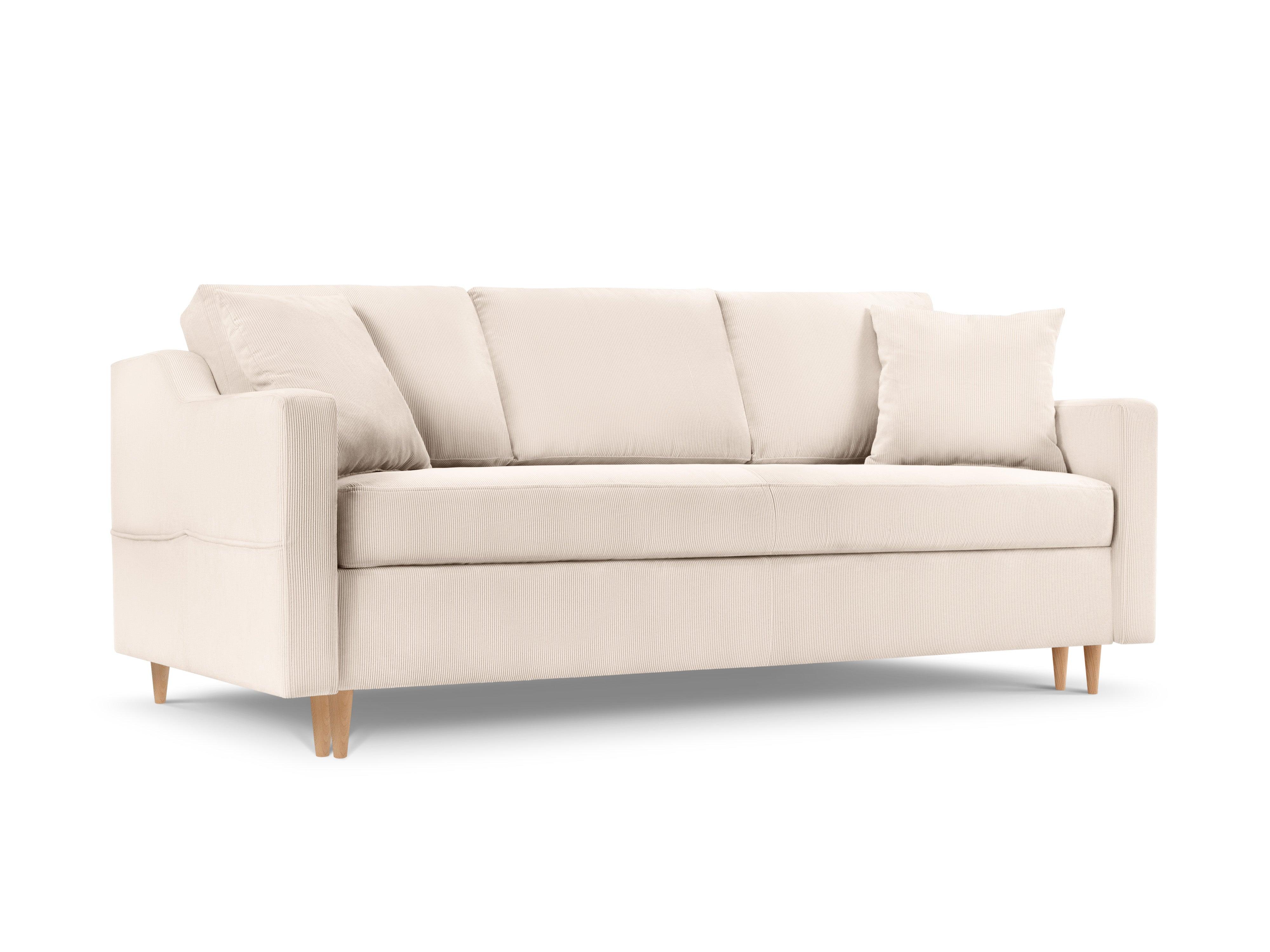 Sofa sztruksowa z funkcją spania ROSE beżowy Mazzini Sofas Eye on Design