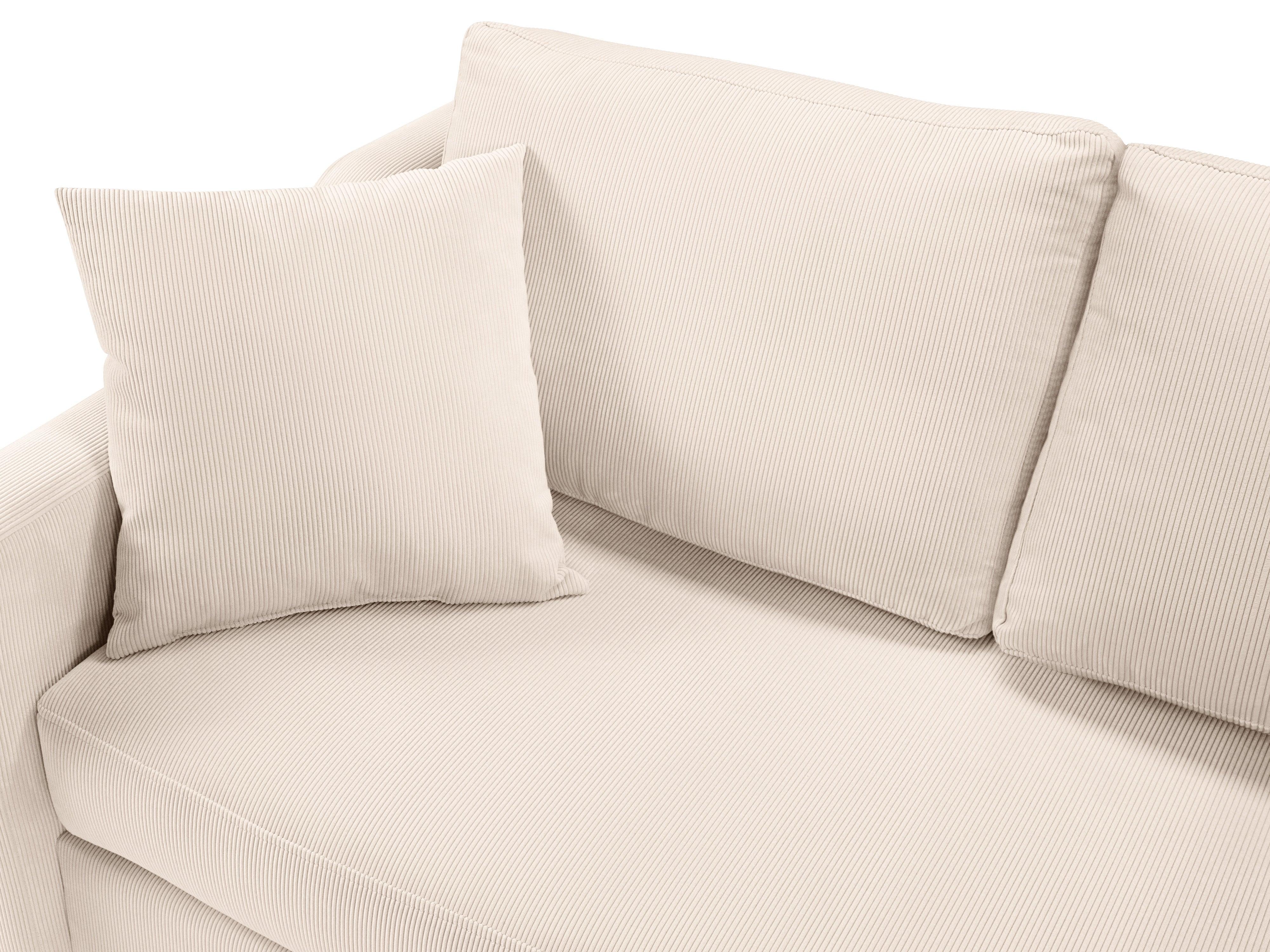Sofa sztruksowa z funkcją spania ROSE beżowy Mazzini Sofas Eye on Design