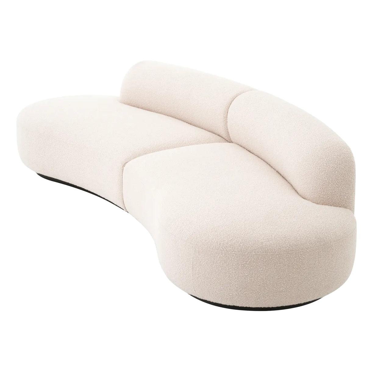 Sofa w tkaninie boucle BJÖRN kremowy Eichholtz Eye on Design