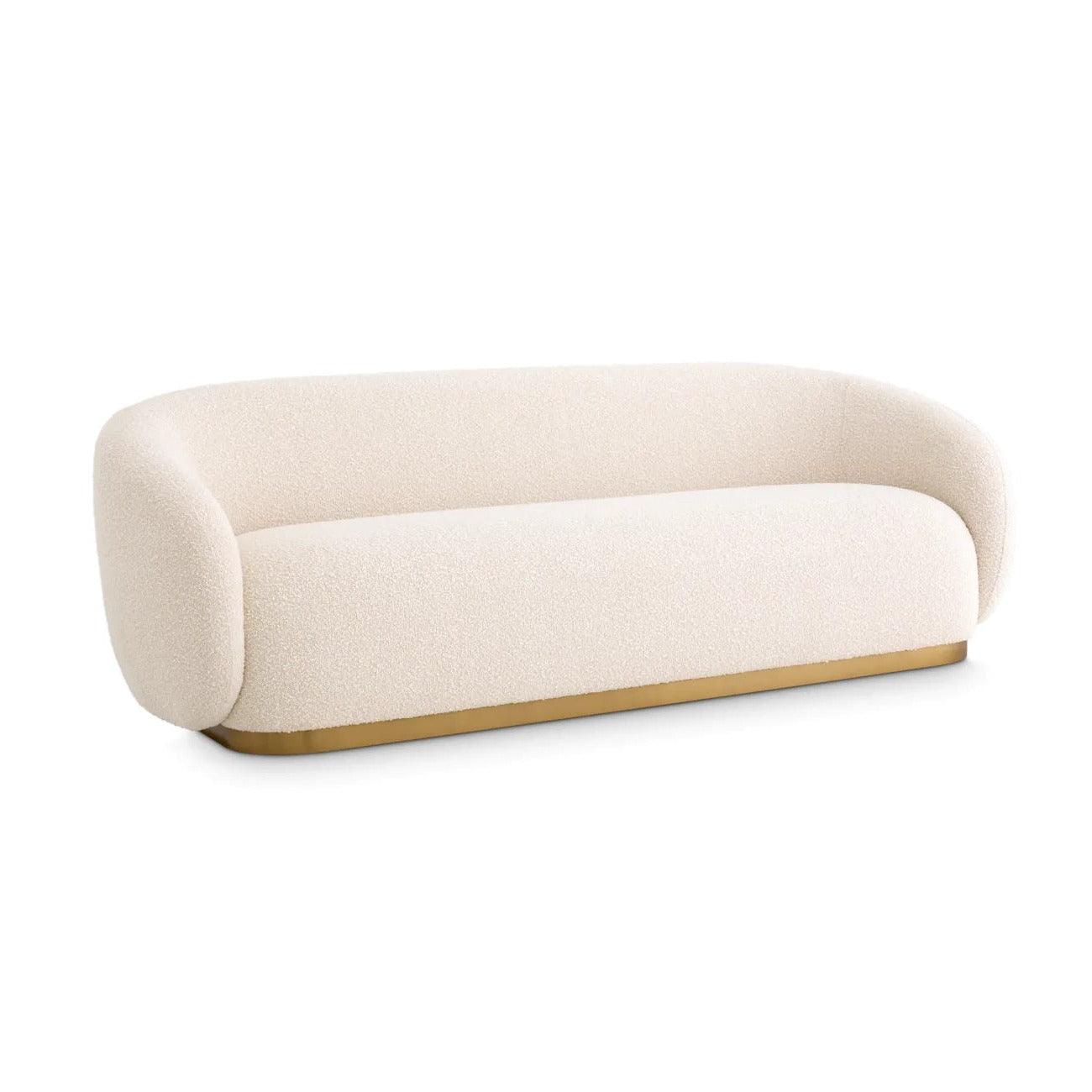 Sofa w tkaninie boucle BRICE kremowy Eichholtz Eye on Design