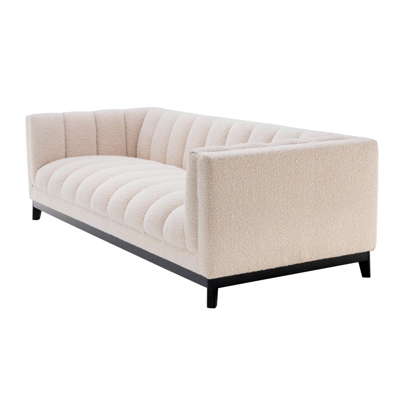 Sofa w tkaninie boucle DITMAR kremowy Eichholtz Eye on Design