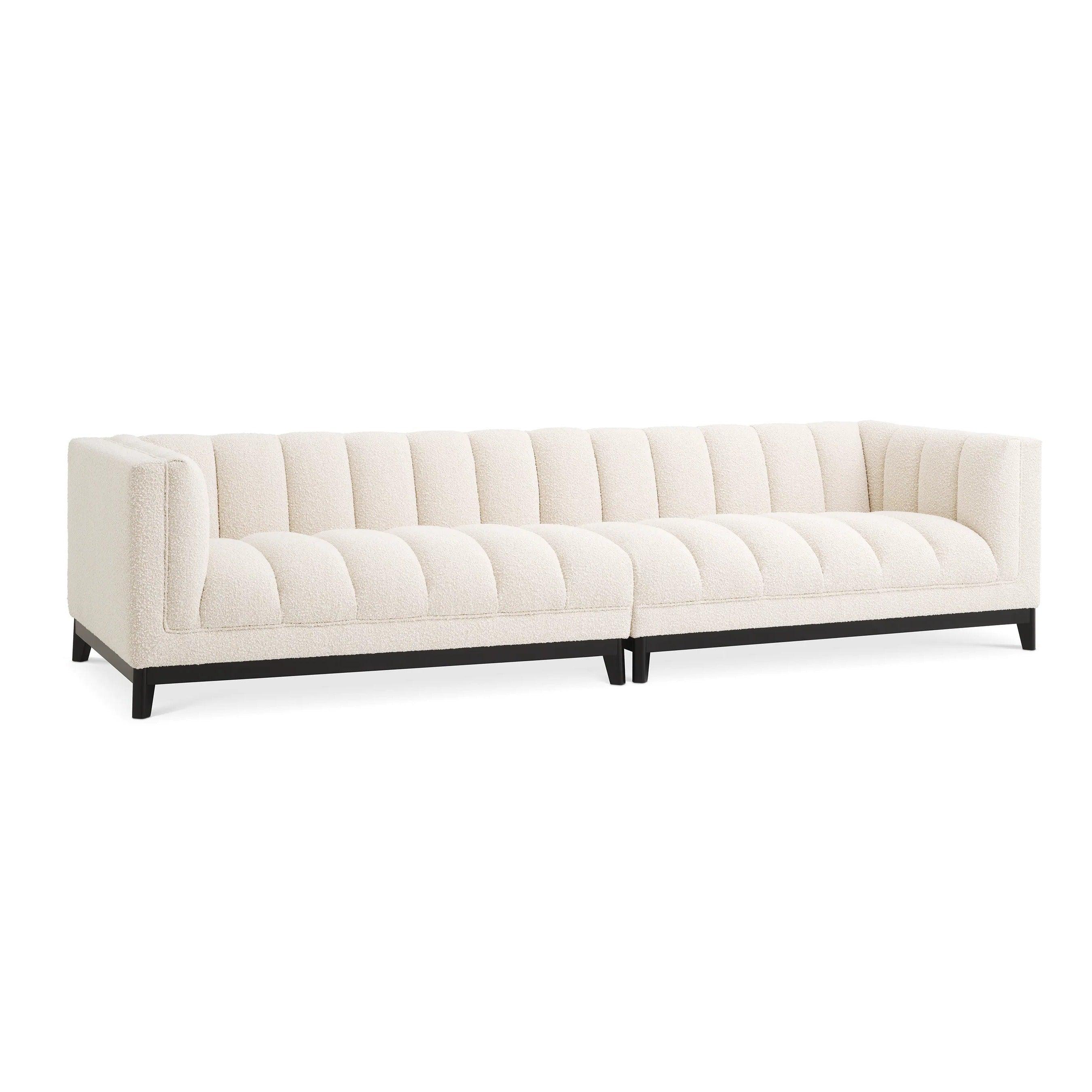 Sofa w tkaninie boucle DITMAR kremowy Eichholtz Eye on Design