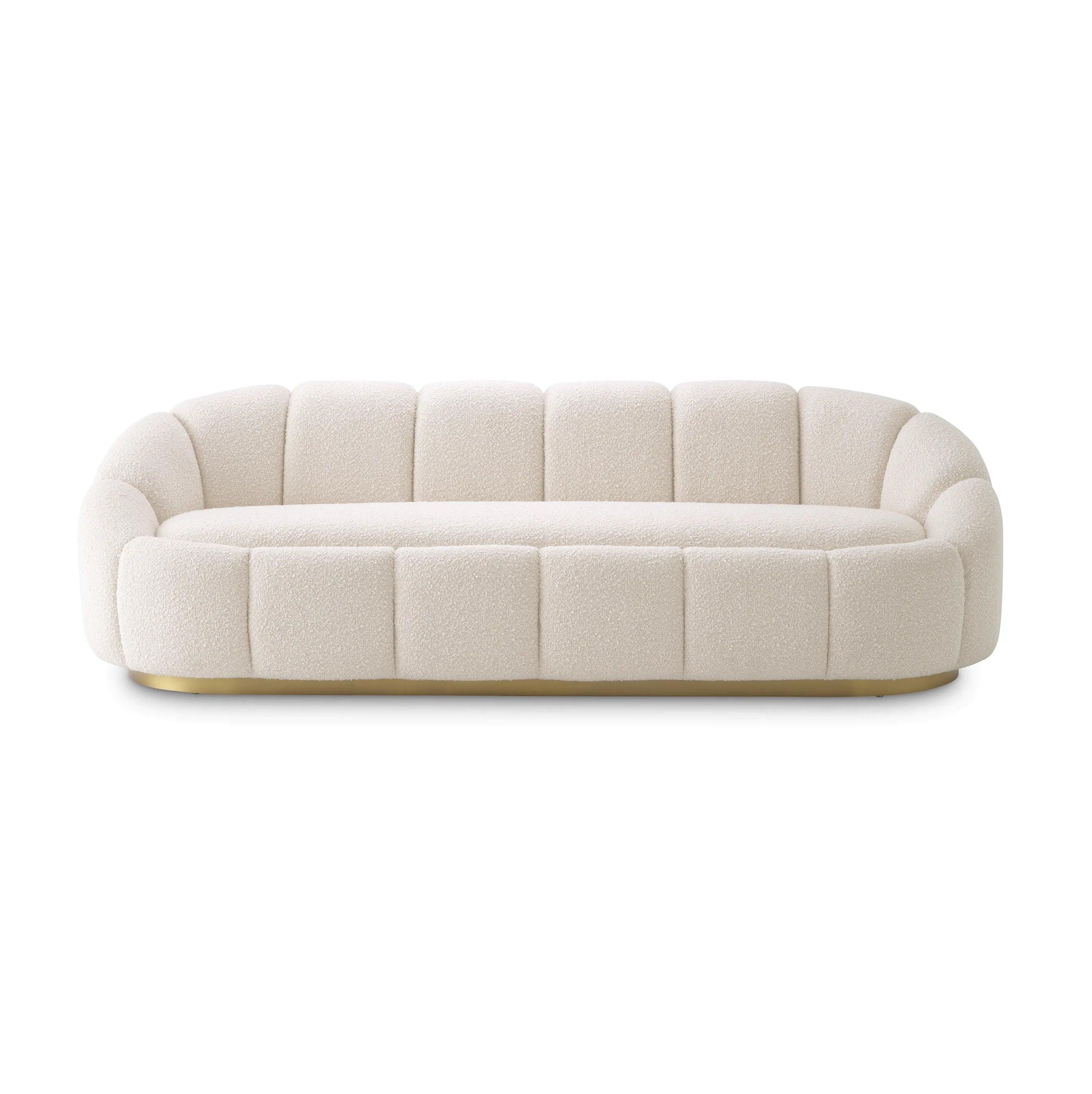Sofa w tkaninie boucle INGER kremowy Eichholtz Eye on Design
