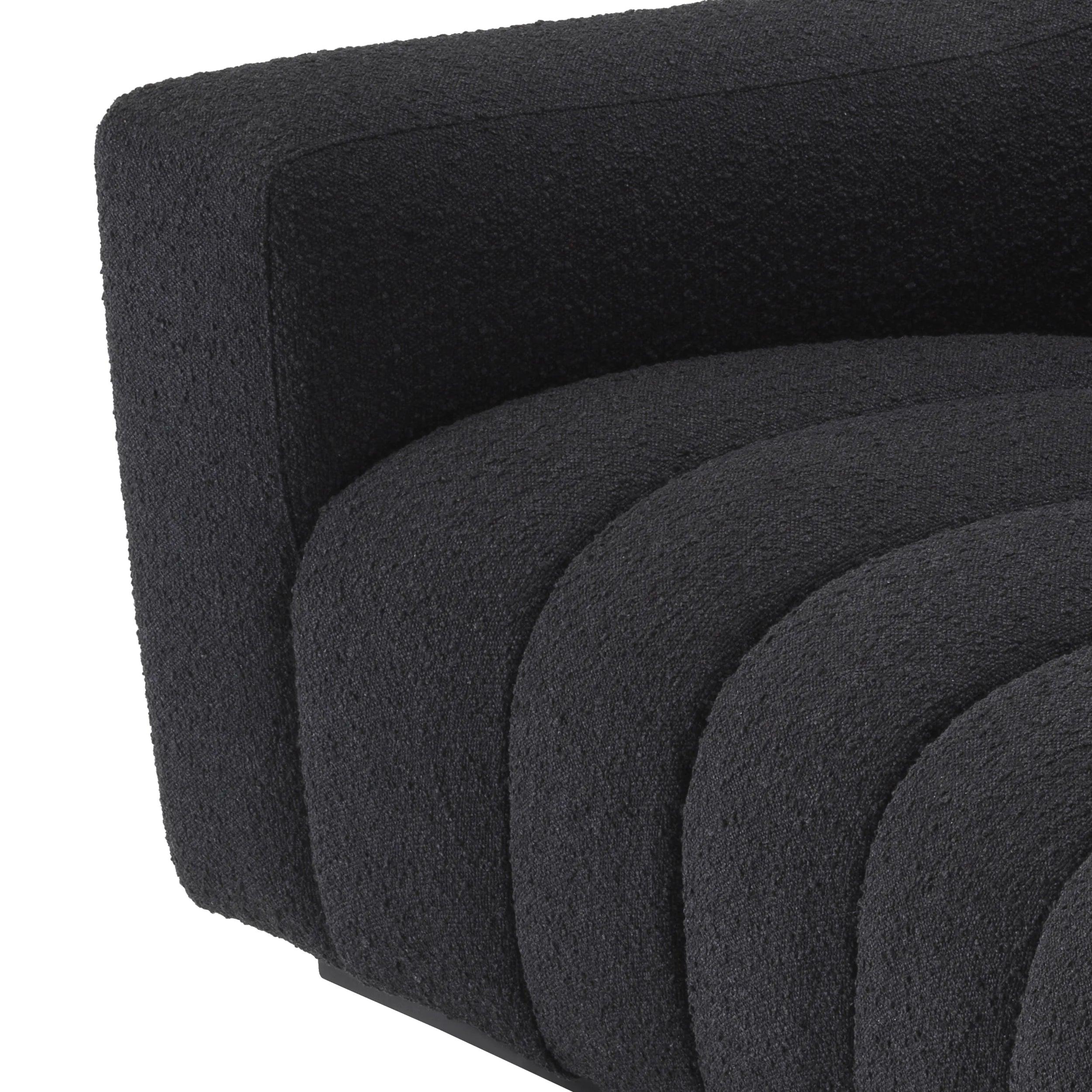 Sofa w tkaninie boucle KELLY czarny Eichholtz Eye on Design