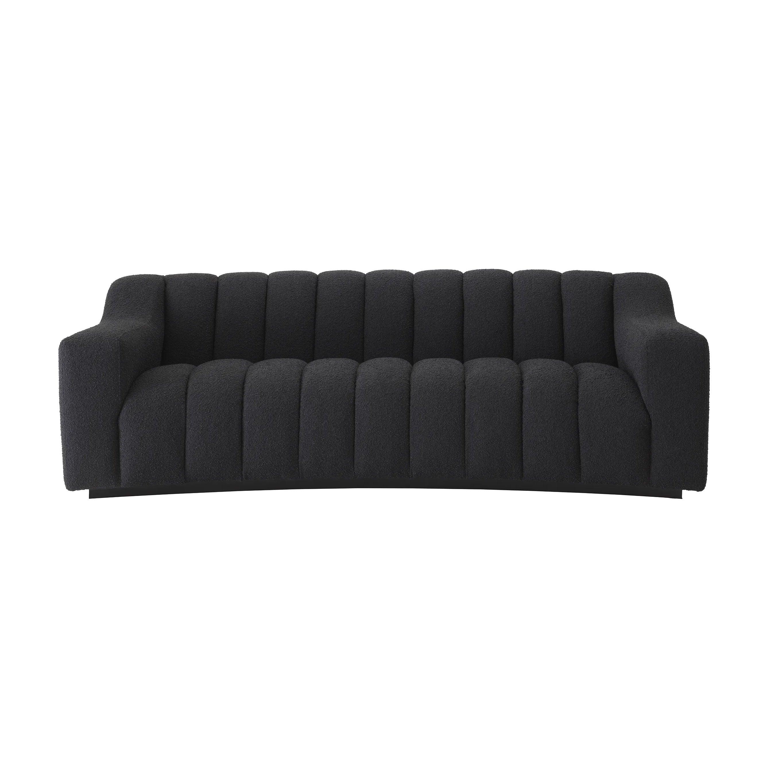Sofa w tkaninie boucle KELLY czarny Eichholtz Eye on Design