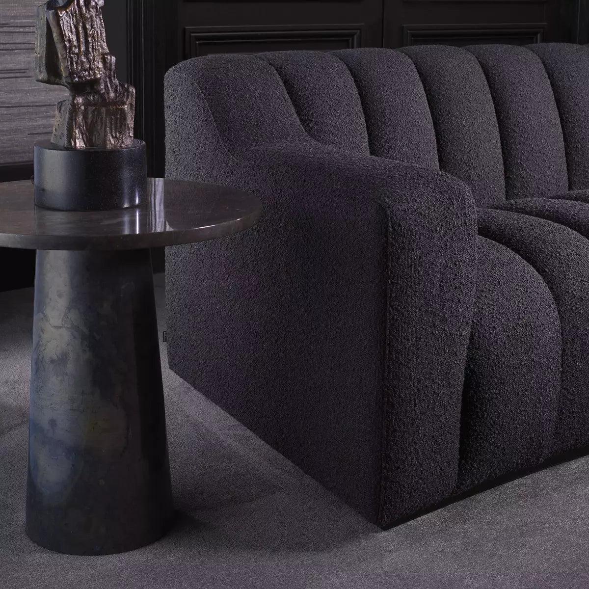 Sofa w tkaninie boucle KELLY czarny Eichholtz Eye on Design