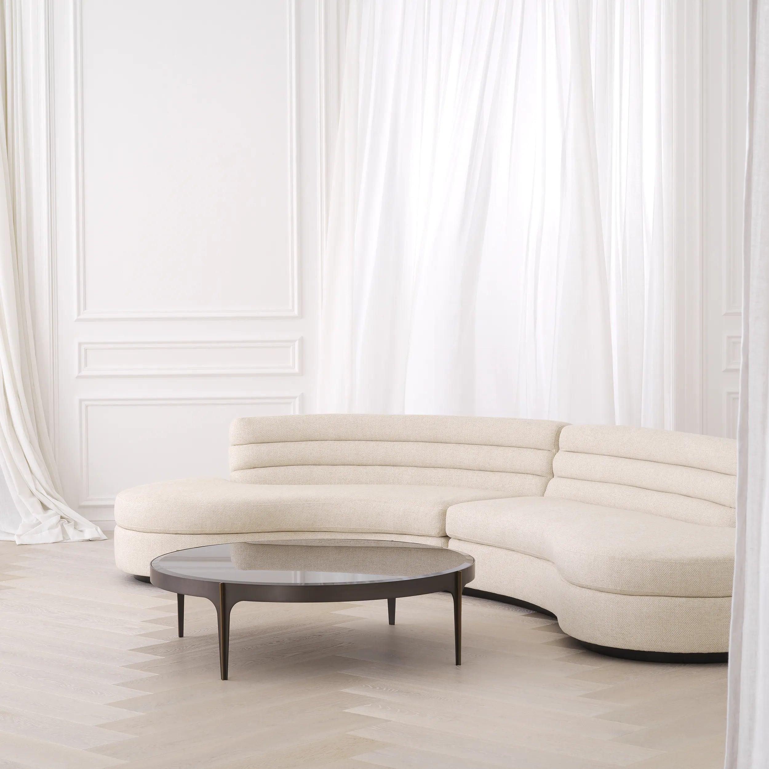 Sofa w tkaninie boucle LENNOX kremowy Eichholtz Eye on Design