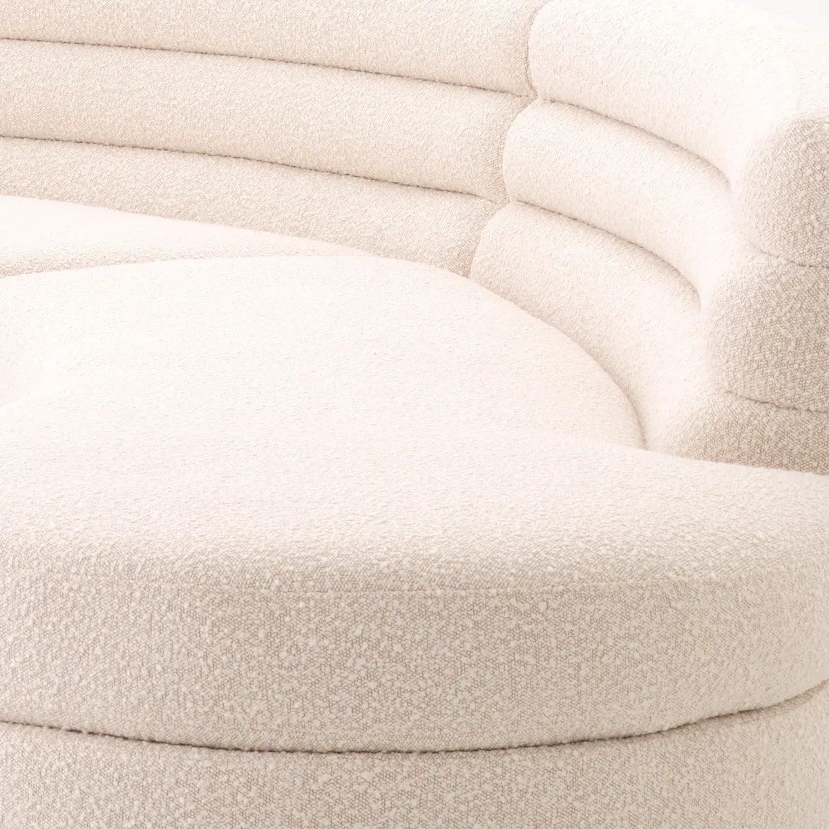 Sofa w tkaninie boucle LENNOX kremowy Eichholtz Eye on Design