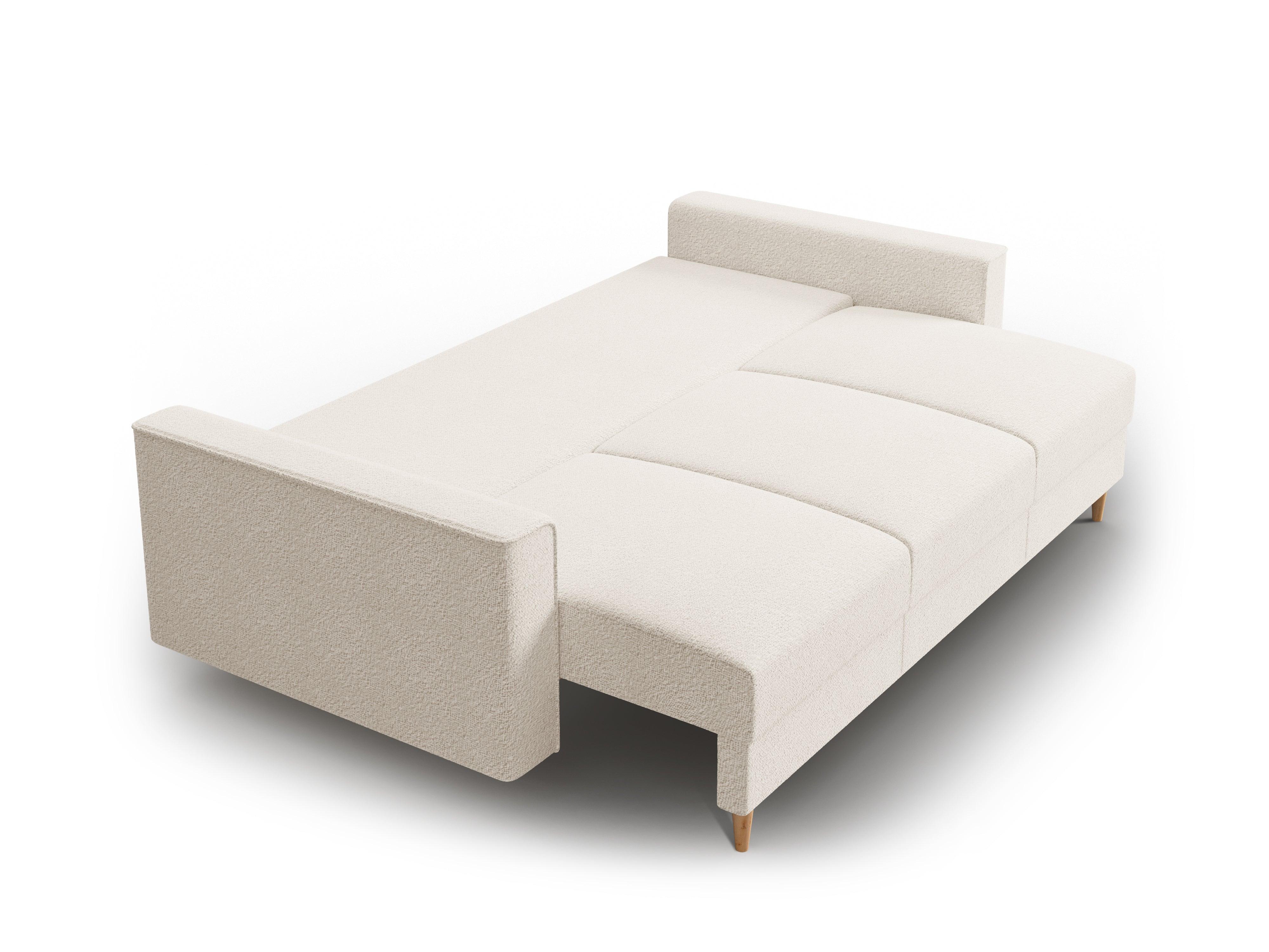 Sofa w tkaninie boucle z funkcją spania CARTADERA beżowy Mazzini Sofas Eye on Design