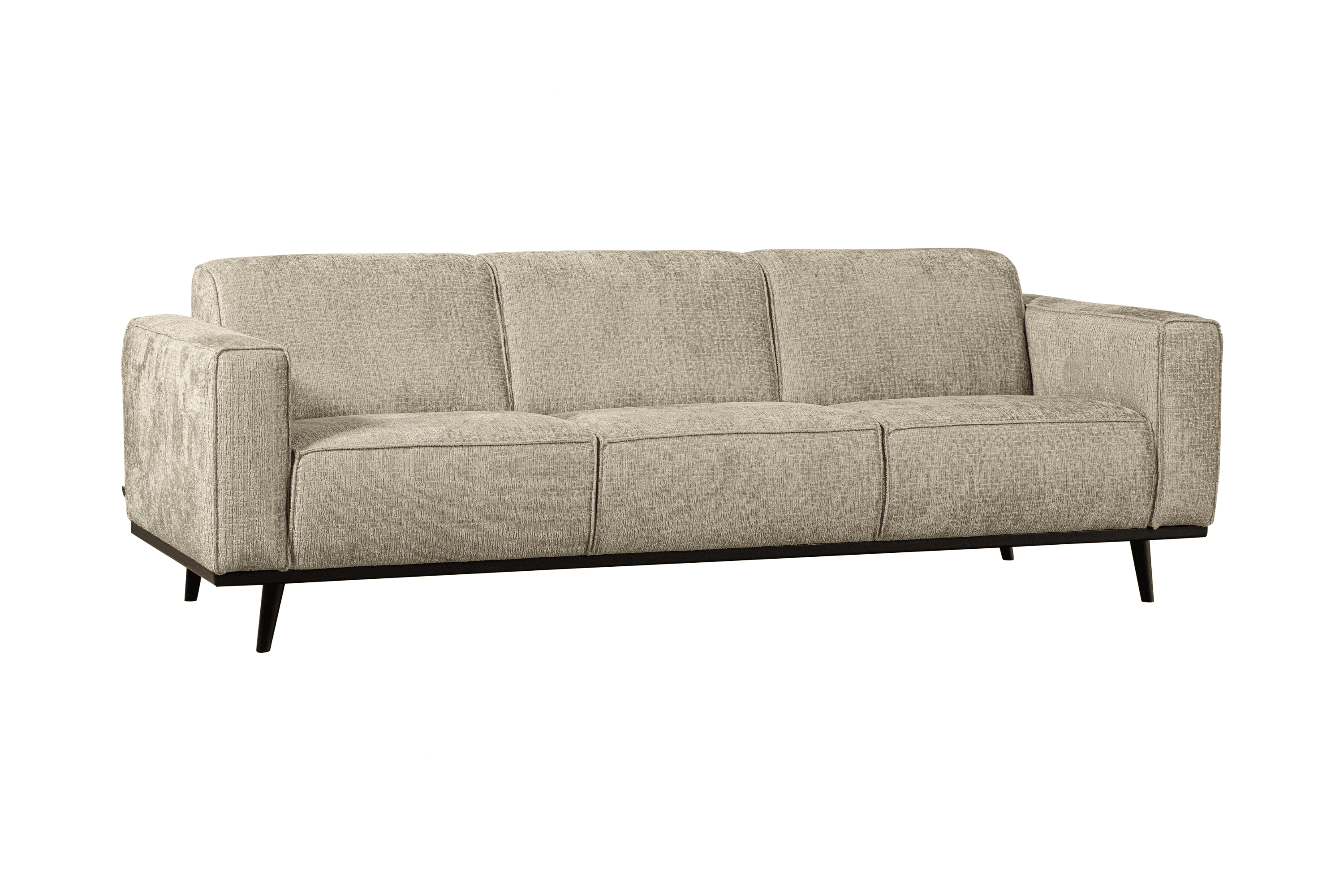 Sofa welurowa 3-osobowa STATEMENT STRUCTURE beżowy Be Pure Eye on Design