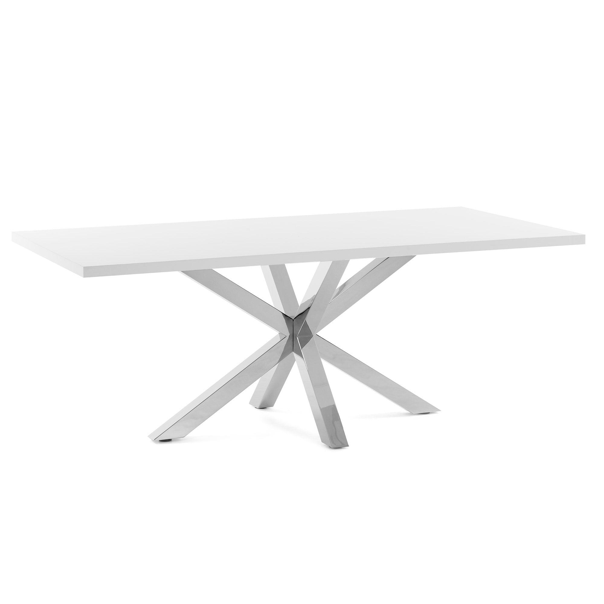 Stół ARGO biały ze srebrną podstawą La Forma Eye on Design